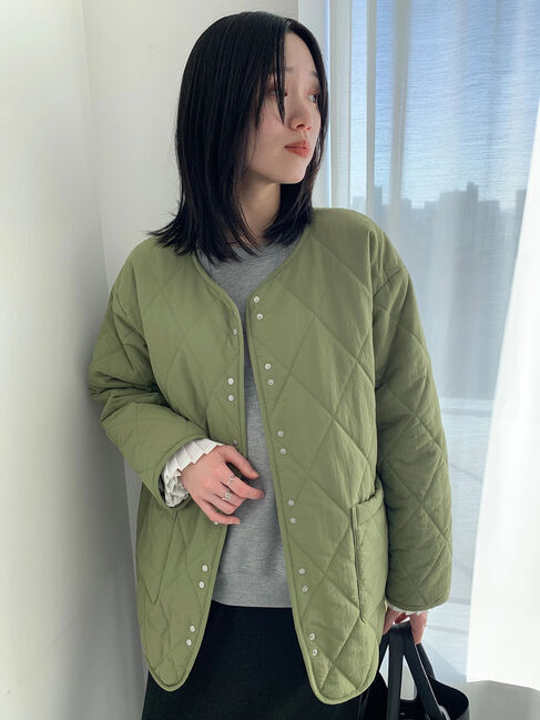 Samansa Mos2 blue「キルトミドルコート」|その他|