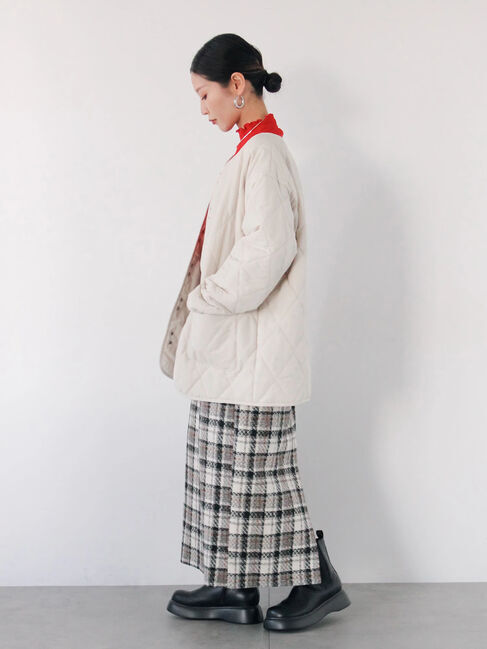 Samansa Mos2 blue「キルトミドルコート」|その他|