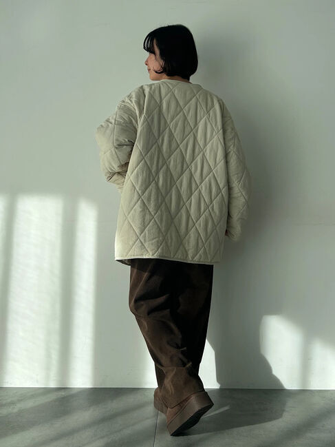 Samansa Mos2 blue「キルトミドルコート」|その他|