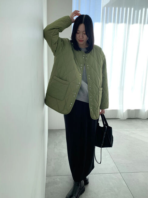 Samansa Mos2 blue「キルトミドルコート」|その他|