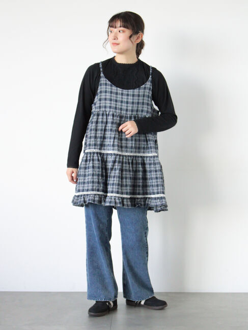 Samansa Mos2「はしごレースティアードキャミチュニック」|シャツ・ブラウス|