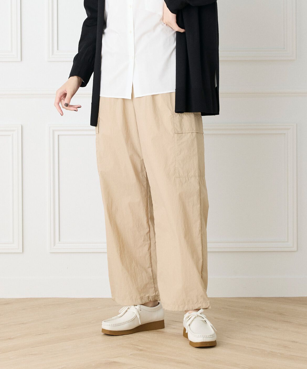 DAY by DAY it&rsquo;s international「撥水パラシュートパンツ」|カーゴ|ベージュ2