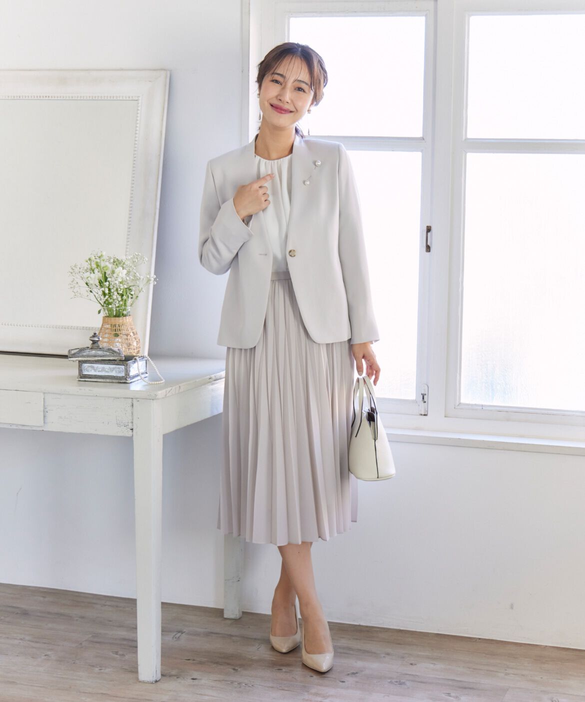 INED「シフォンプリーツスカート」|スカート|