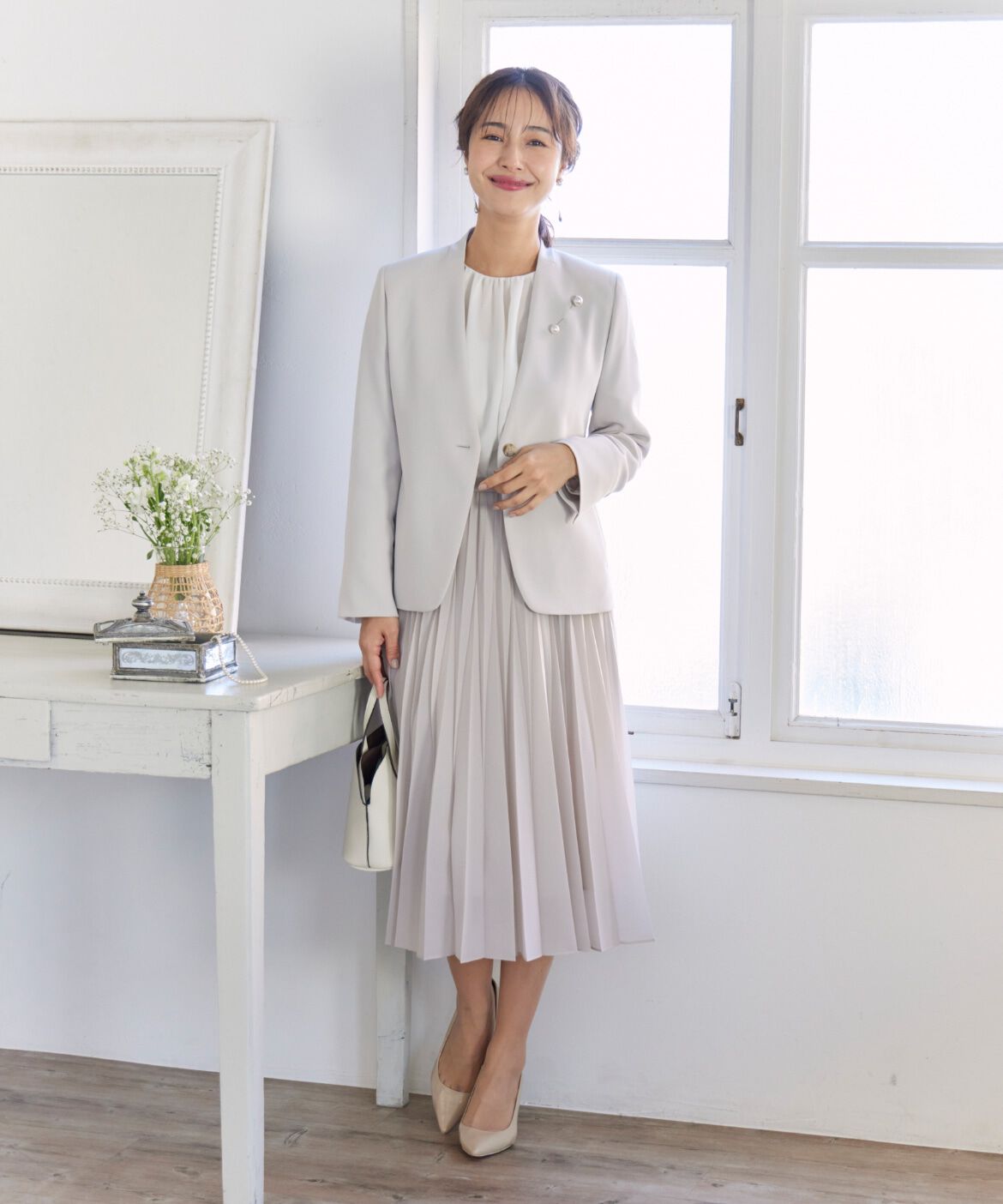 INED「シフォンプリーツスカート」|スカート|