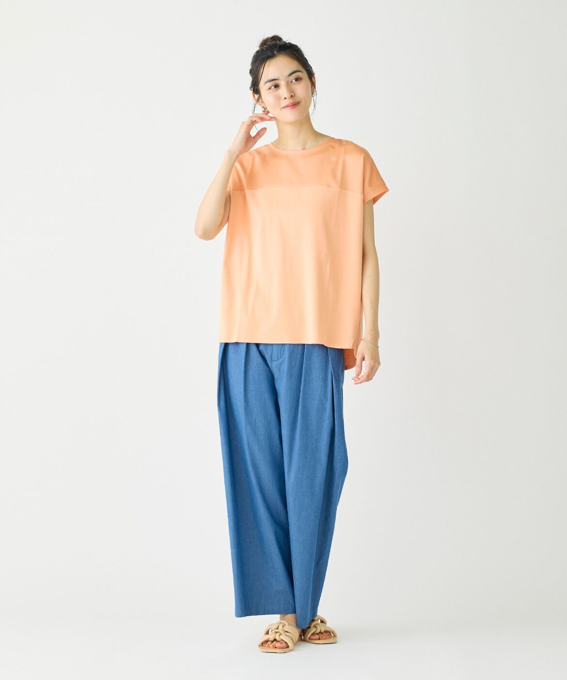 DAY by DAY it&rsquo;s international「サテン切り替えドルマンプルオーバー《スビン綿MIXフライス》」|タンクトップ|