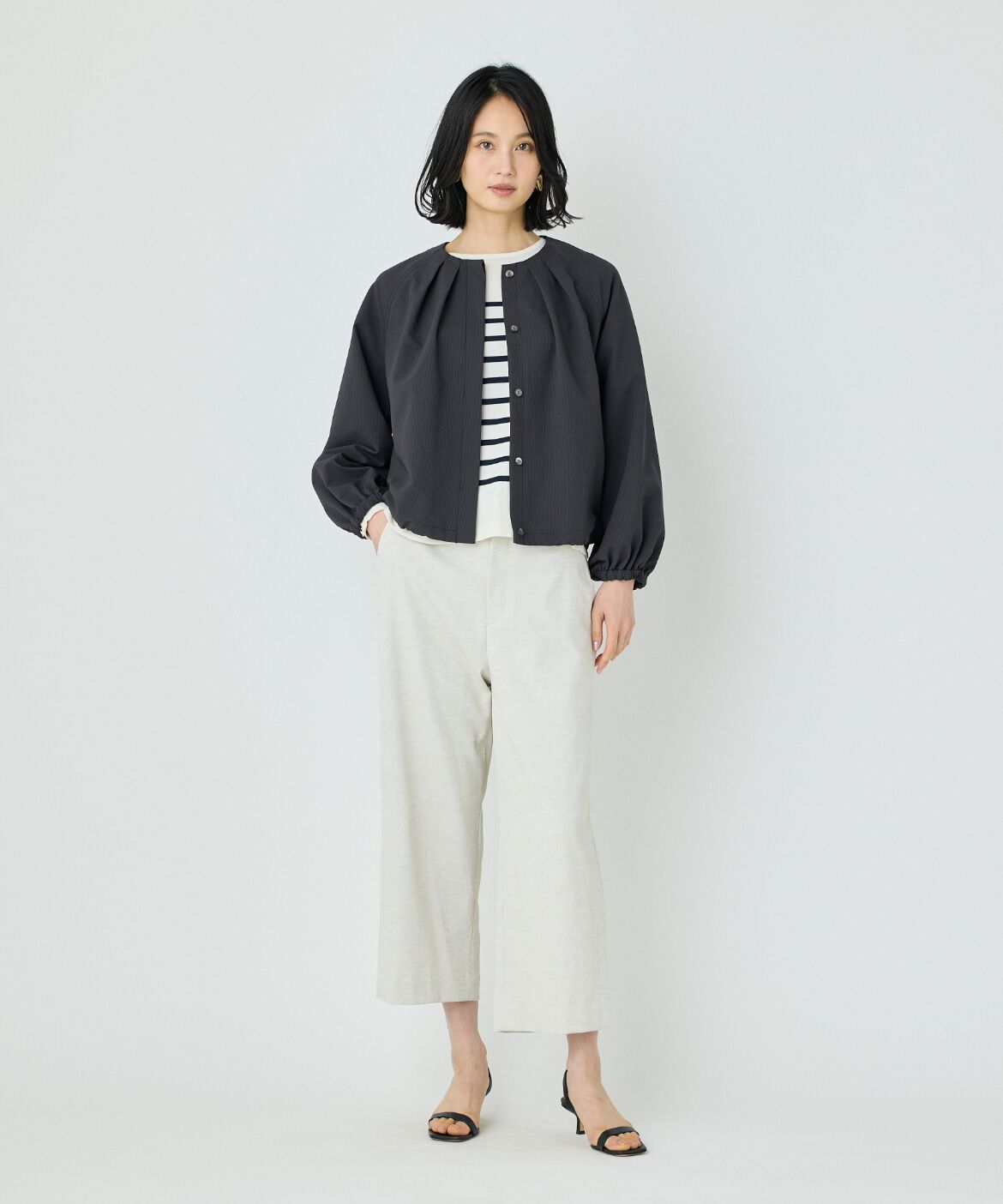 7-IDconcept.「ワイドクロップトパンツ」|その他|