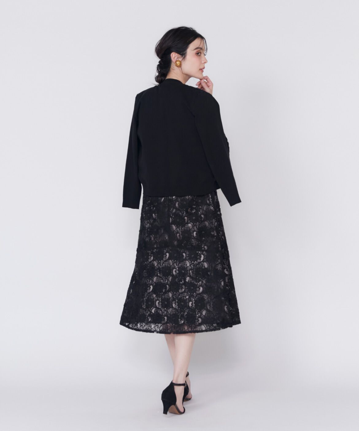 Maglie le cassetto「《大きいサイズ》3D刺繍レースカーディガン《Maglie White》」|カーディガン|