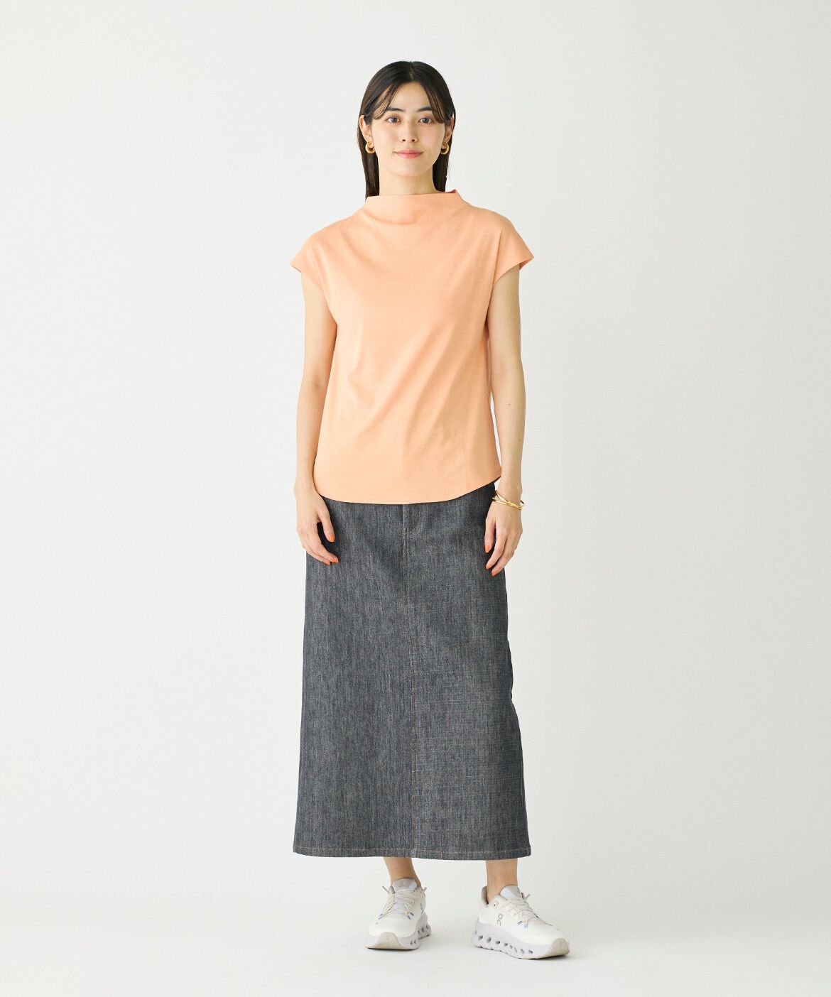 I.T.'S international「ボトルネックカットソー《スビン綿MIXフライス》」|キャミソール|