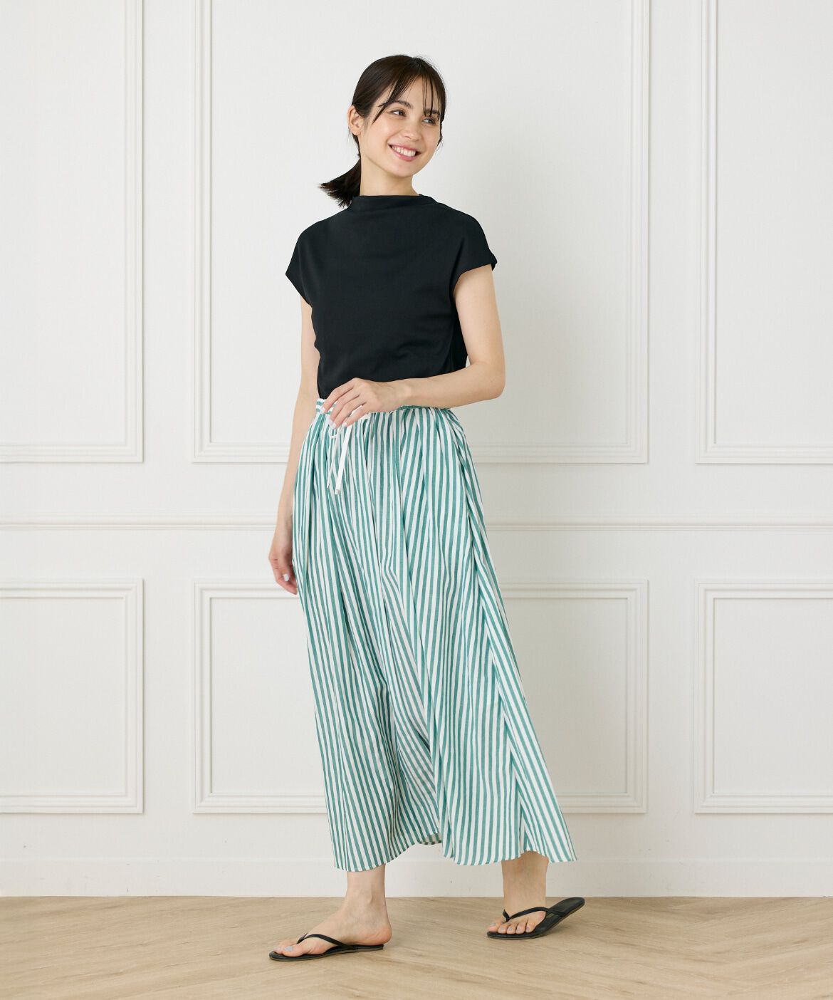 I.T.'S international「ボトルネックカットソー《スビン綿MIXフライス》」|キャミソール|