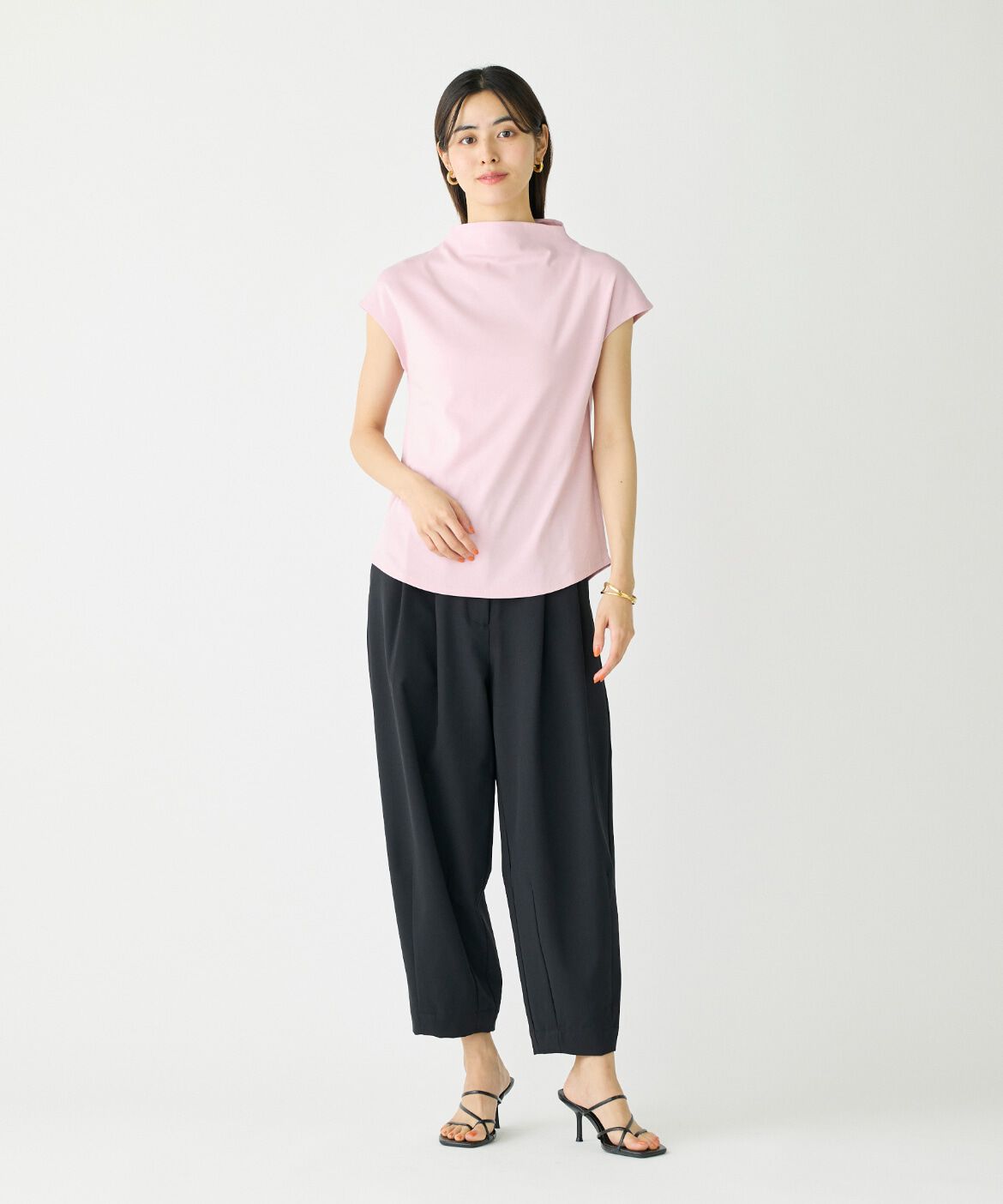 I.T.'S international「ボトルネックカットソー《スビン綿MIXフライス》」|キャミソール|