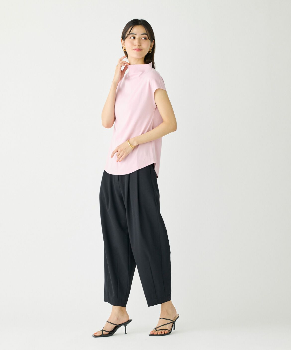 I.T.'S international「ボトルネックカットソー《スビン綿MIXフライス》」|キャミソール|