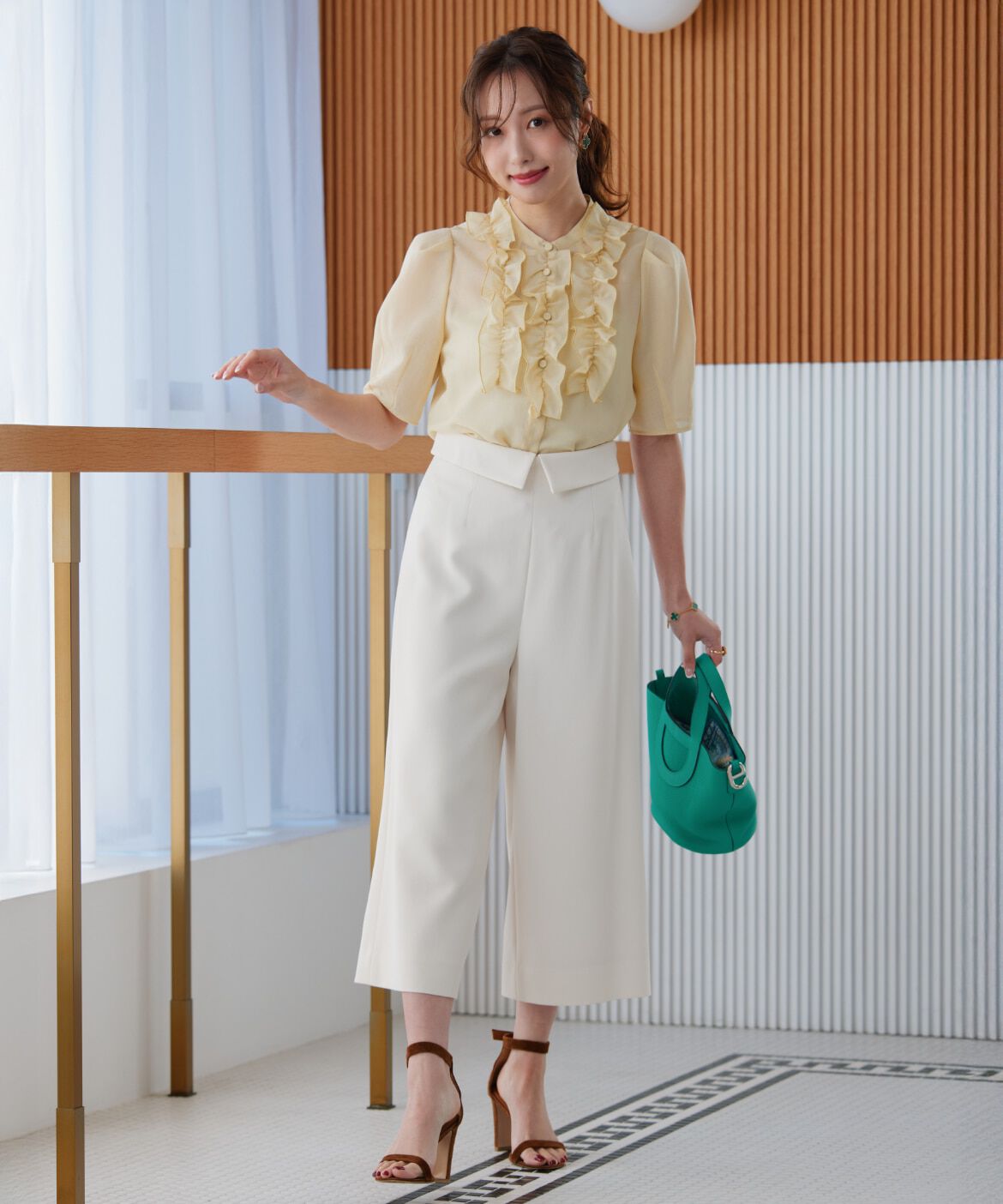 Maglie le cassetto「《大きいｻｲｽﾞ》&ldquo;ﾌﾘﾘｯｼｭ ｼｱｰﾌﾞﾗｳｽ《M Maglie le cassetto&times; 」|シャツ・ブラウス|