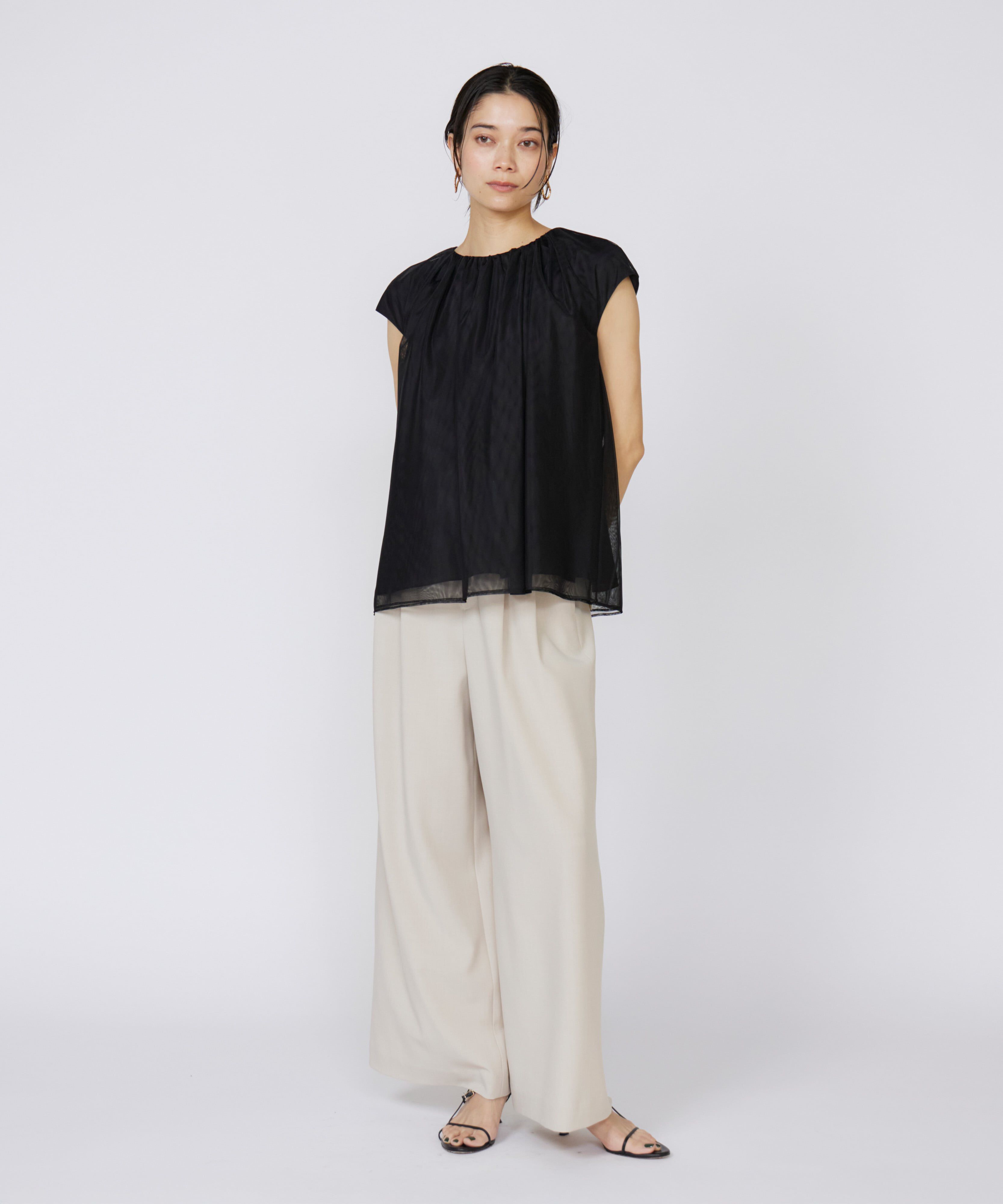 INED「チュールブラウス」|シャツ・ブラウス|