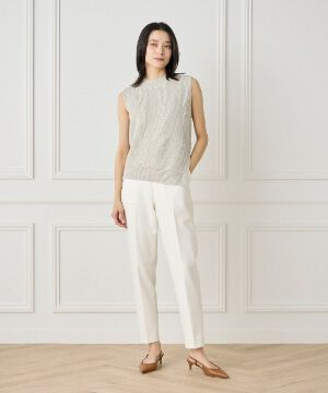 INED「《大きいサイズ》アシンメトリープルオーバーニット」|ニット・セーター|