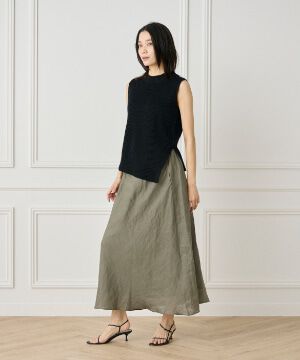 INED「《大きいサイズ》アシンメトリープルオーバーニット」|ニット・セーター|