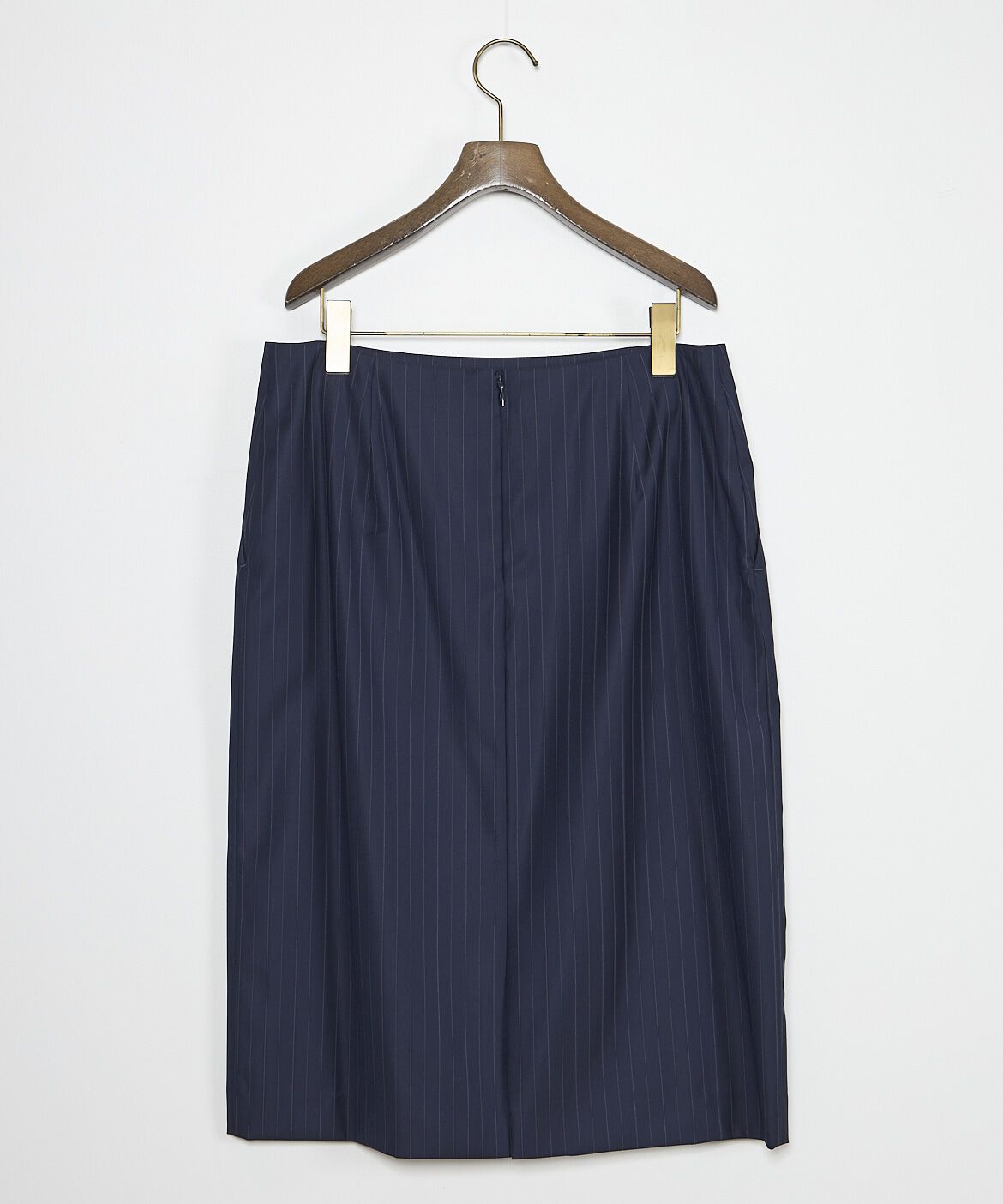 INED「《大きいサイズ》シルクウールタイトスカート《Loro Piana》」|タイト|