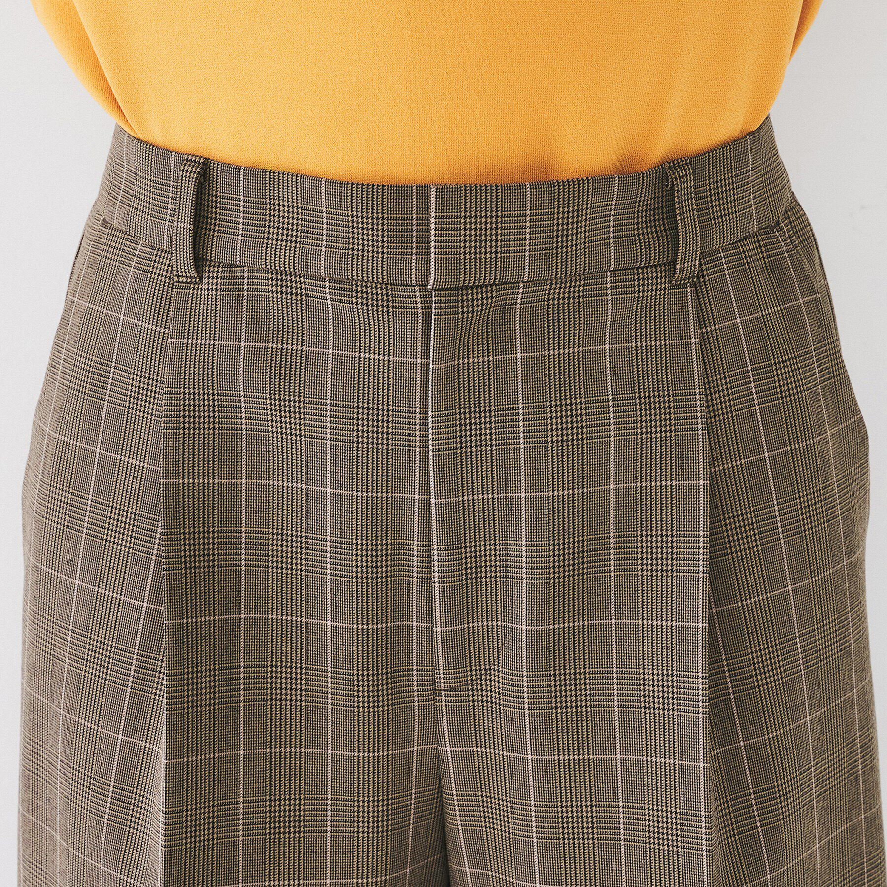 UNTITLED「【ストレッチ/後ろウエストゴム】タックワイドパンツ」|その他|