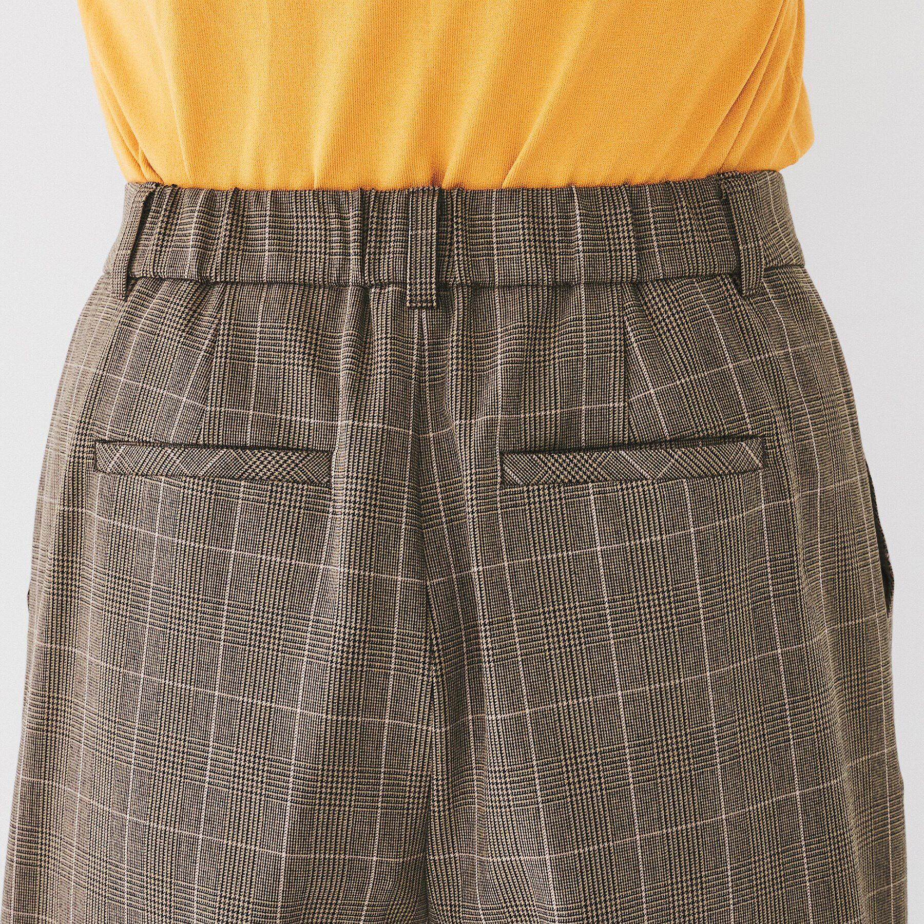 UNTITLED「【ストレッチ/後ろウエストゴム】タックワイドパンツ」|その他|