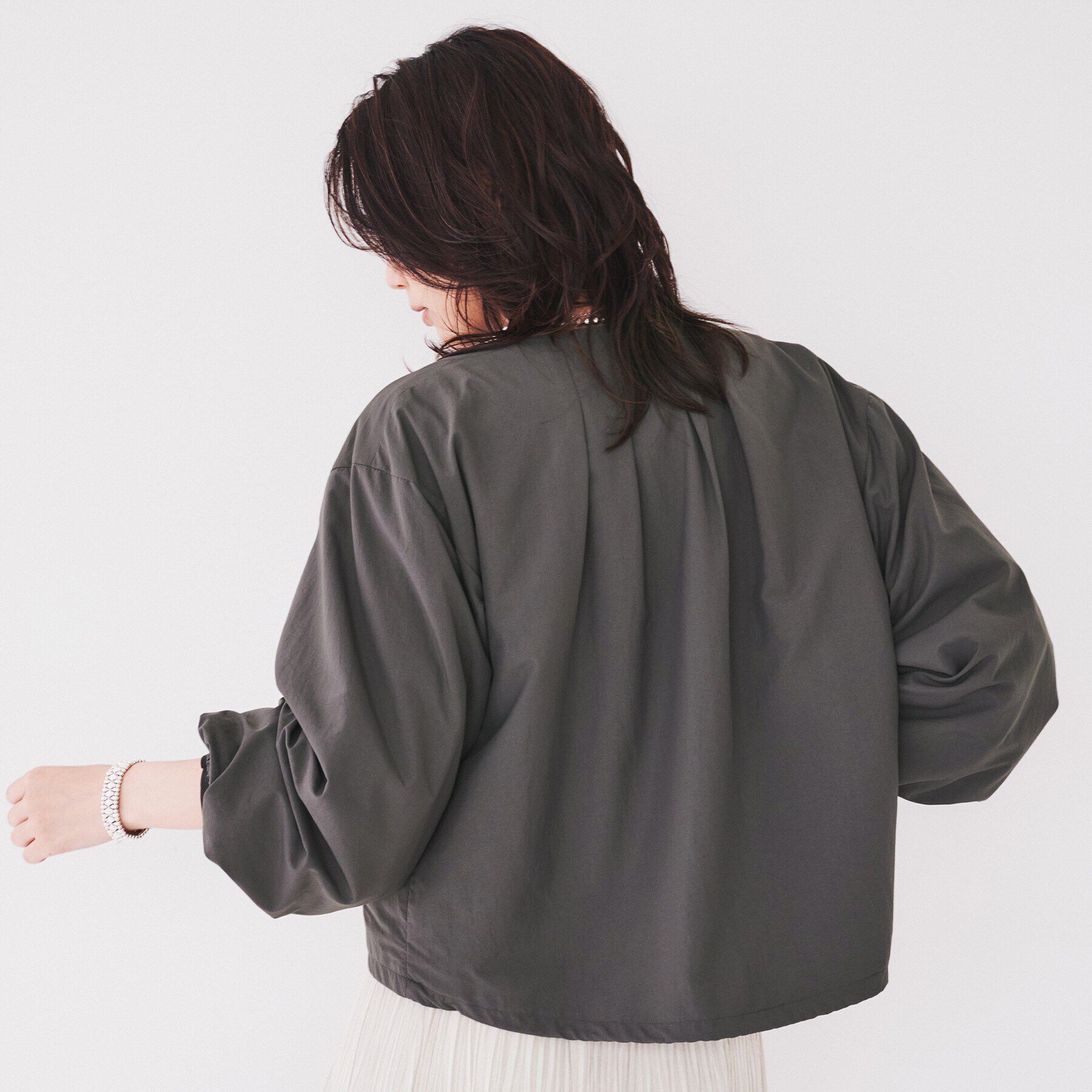 UNTITLED「【スポーティー/ショート丈羽織】ドロストブルゾン」|ブルゾン・スタジャン|