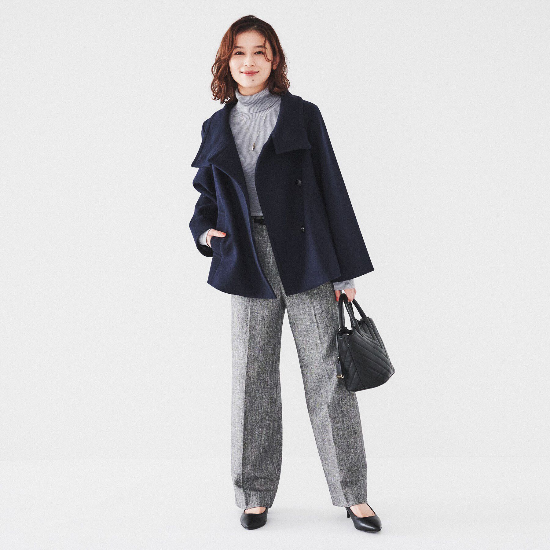 UNTITLED「ウール リブタートルネックプルオーバーニット」|ニット・セーター|