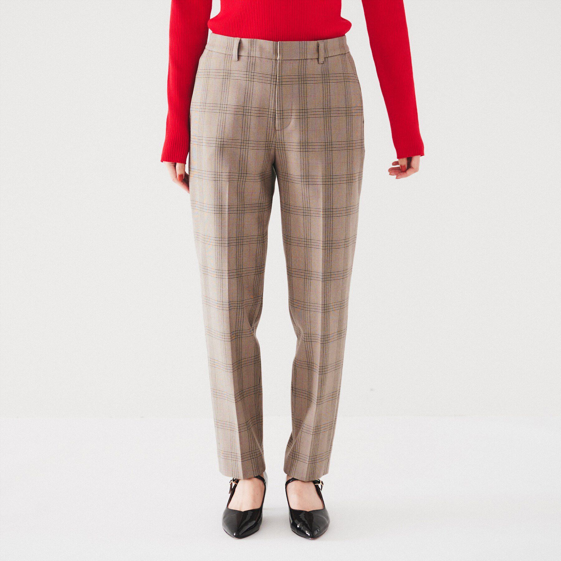 UNTITLED「【裏起毛/後ろウエストゴム/日本製】タックなしテーパードパンツ」|その他|