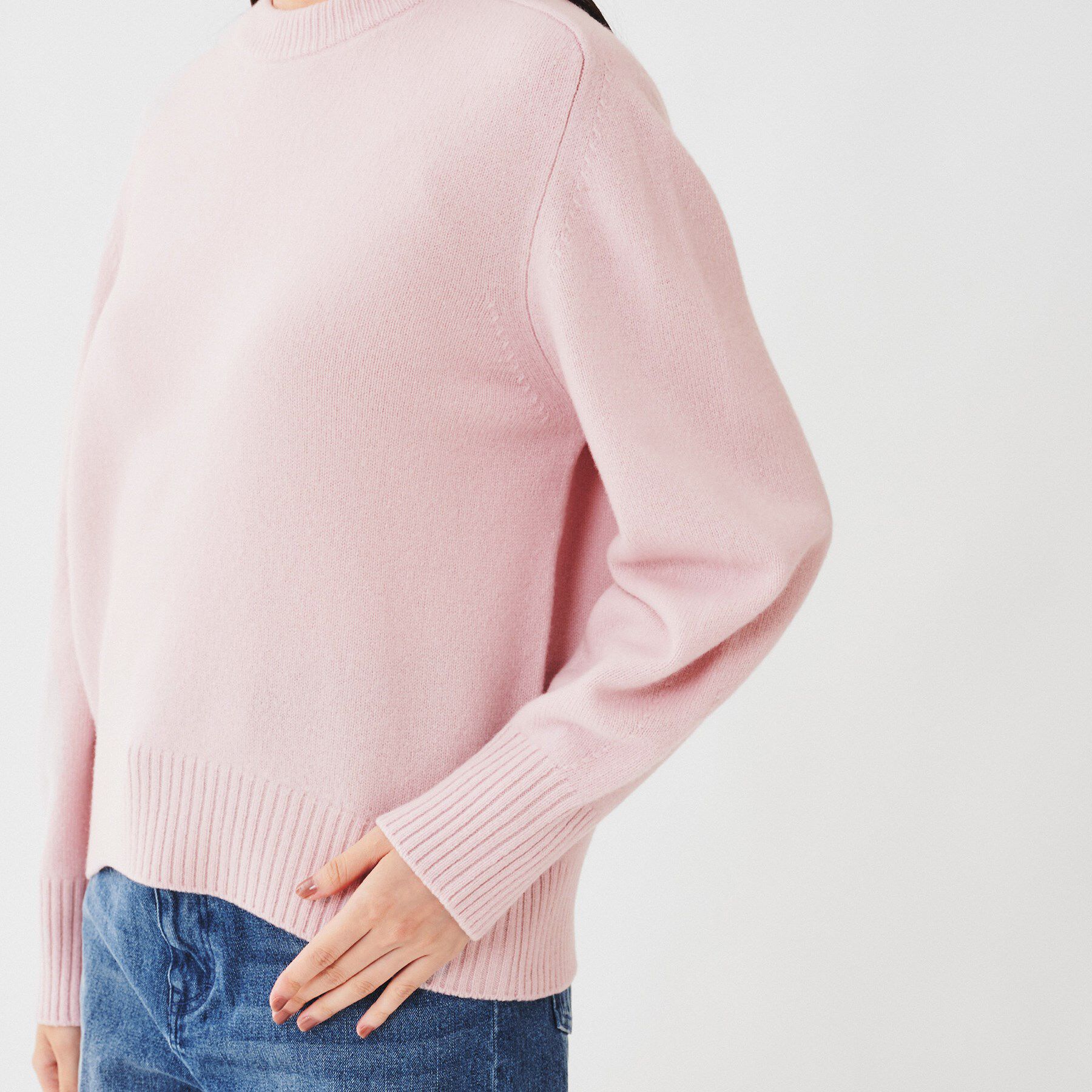 UNTITLED「ラムウールカシミヤ パフスリーブプルオーバーニット」|ニット・セーター|