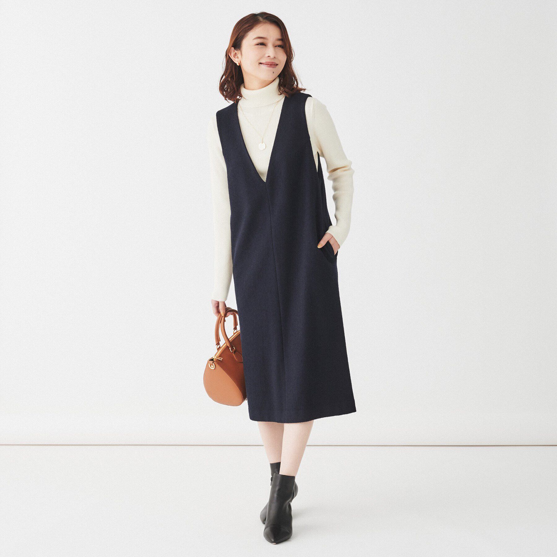 UNTITLED「【きれいめ/ポケット付】ブークレジャンパースカート」|ワンピース|