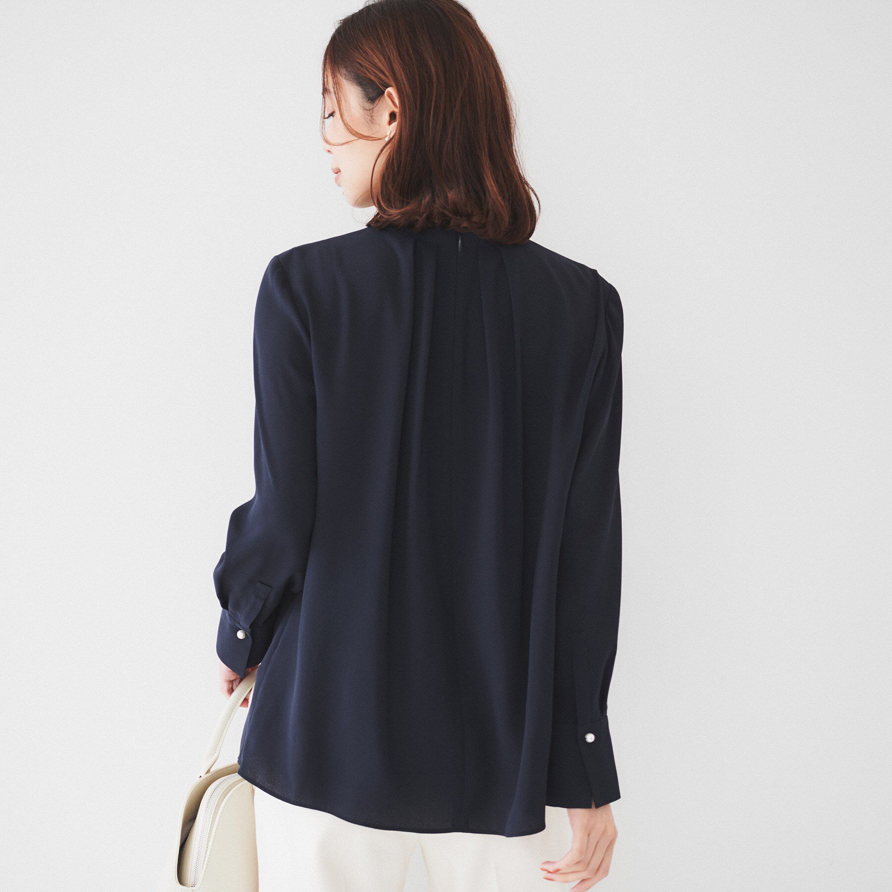 UNTITLED「【通勤】ジョーゼット タックブラウス」|シャツ・ブラウス|