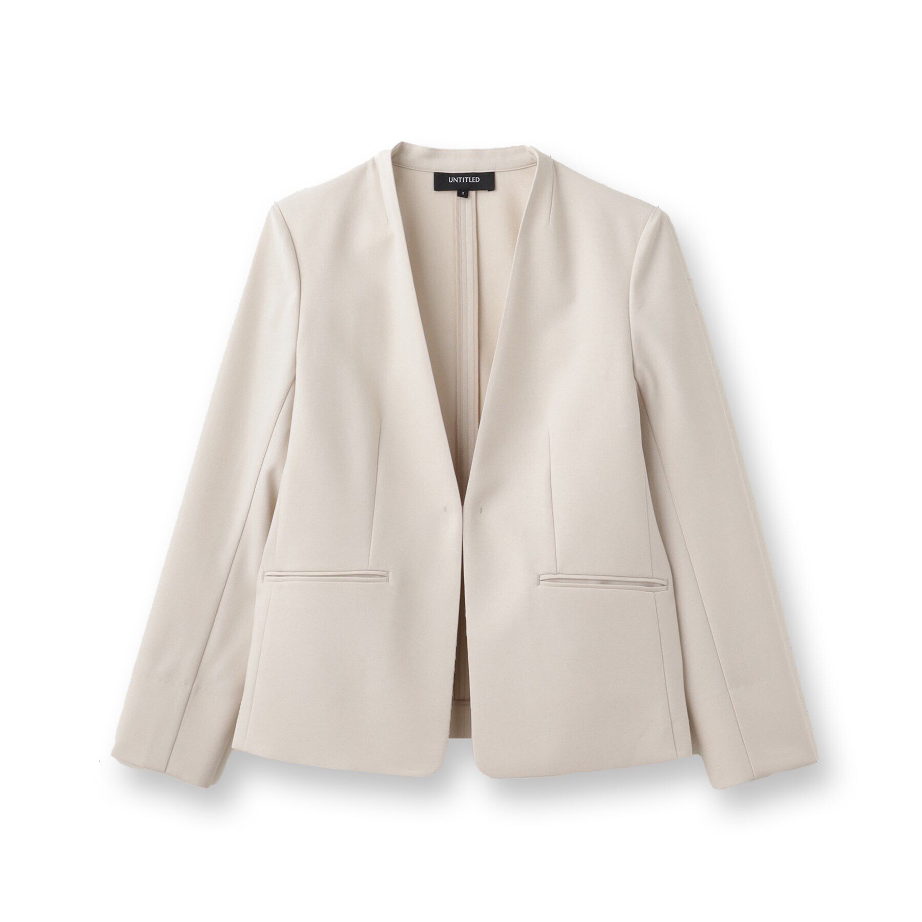 UNTITLED「【セットアップ可能】リネンライク カラーレスジャケット」|ノーカラージャケット|