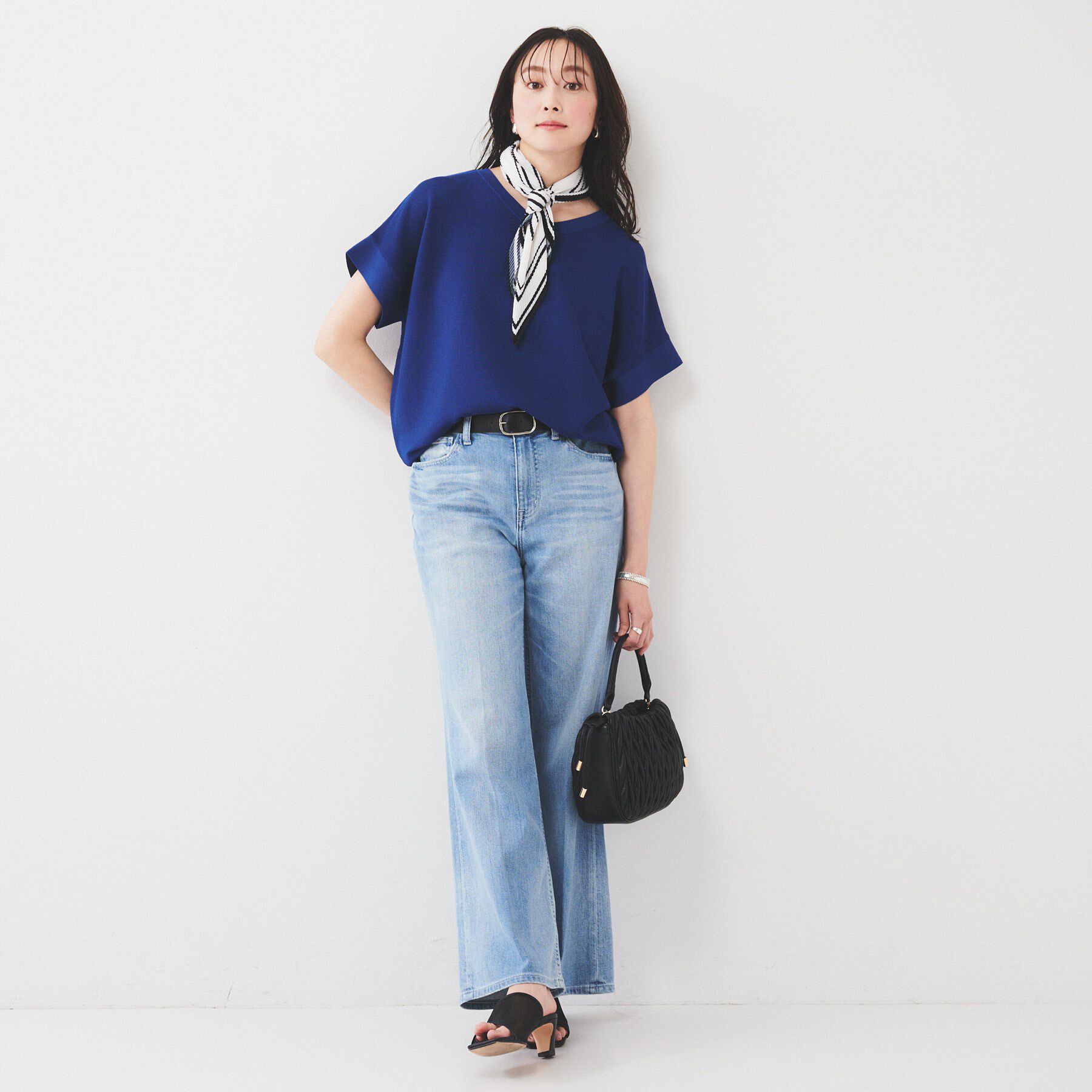 UNTITLED「【12色展開/体型カバー/2way】バウンドスリーブニット」|ニット・セーター|