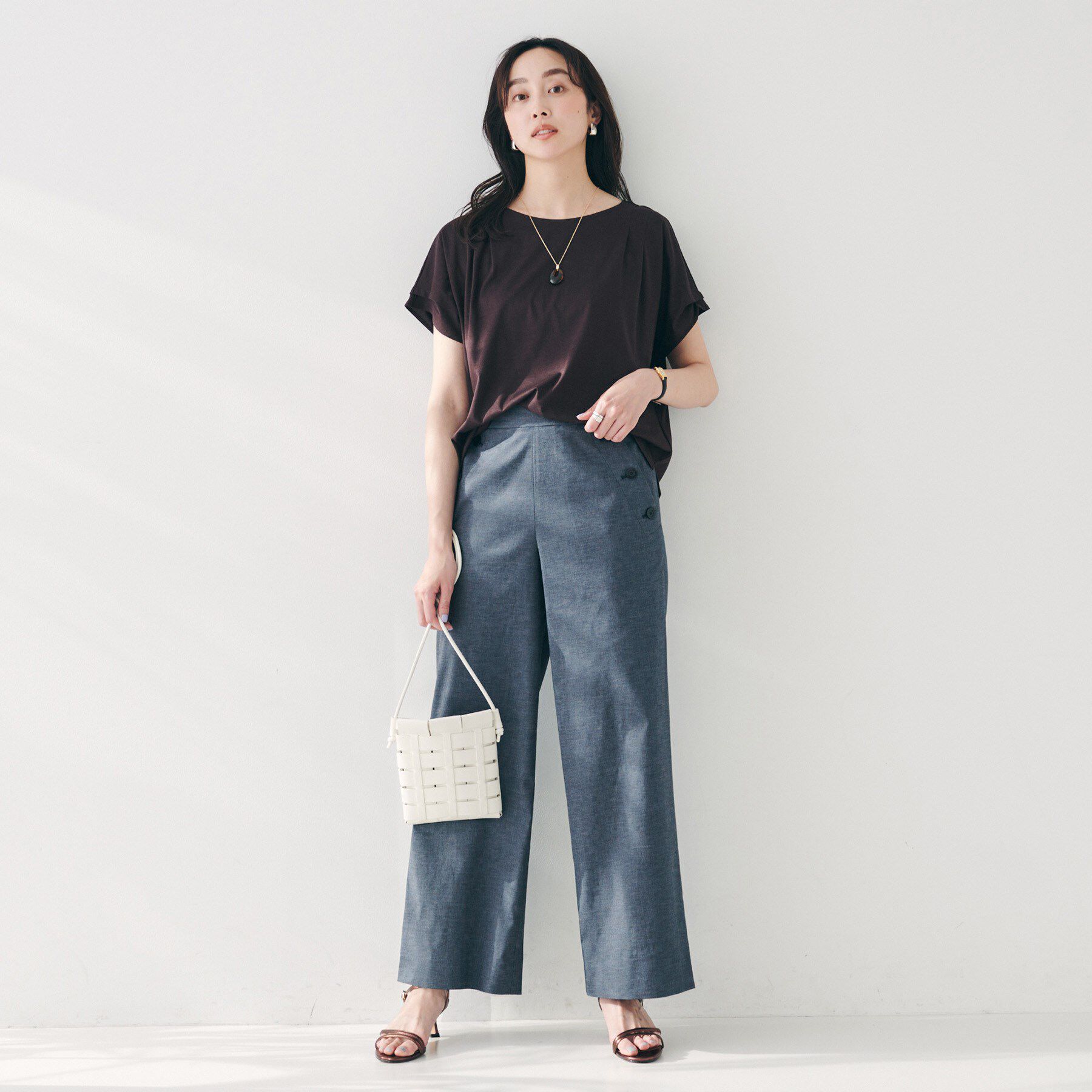 UNTITLED「【ワイド/後ろウエストゴム】ヘンプマリンパンツ」|その他|