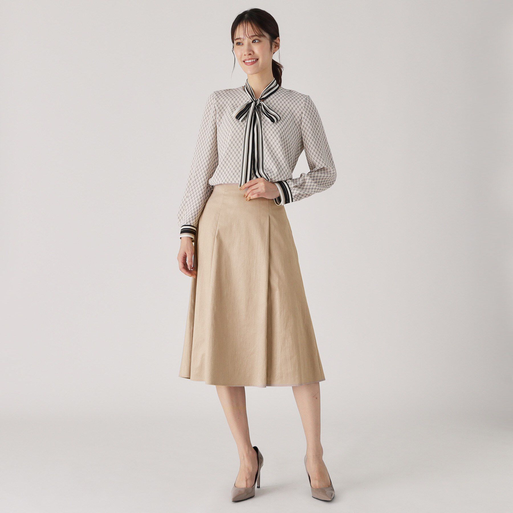 COUP DE CHANCE「【洗える／日本製】スェード調フレアースカート」|スカート|