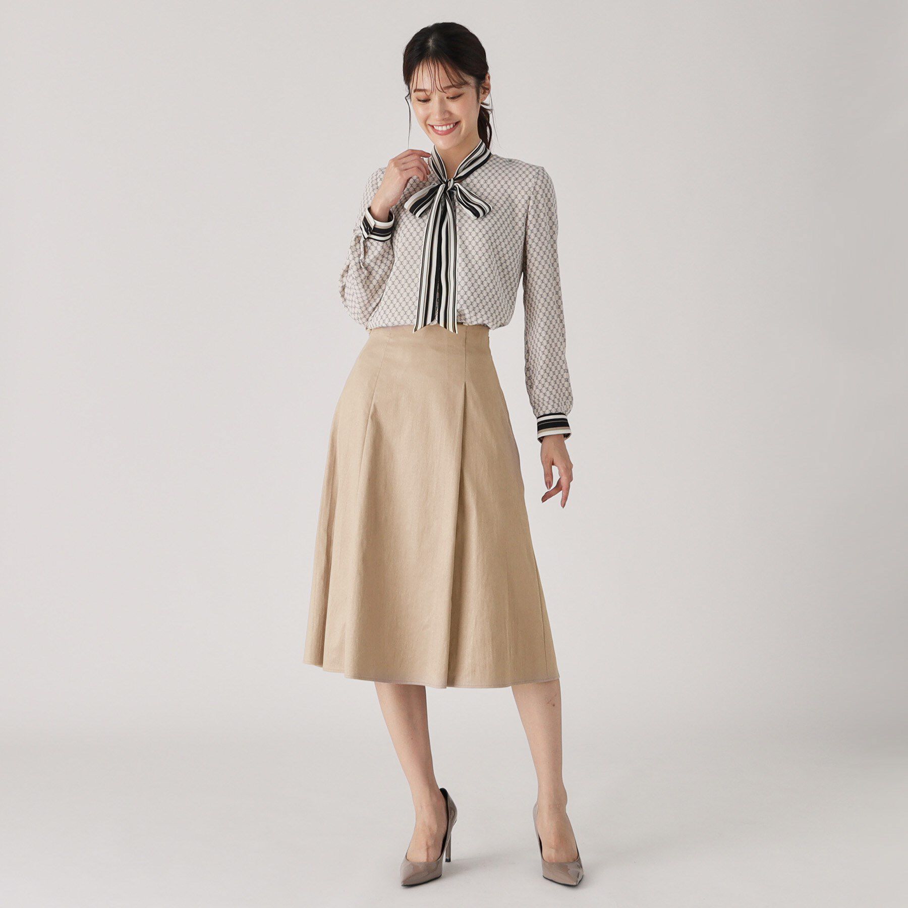 COUP DE CHANCE「【洗える／日本製】スェード調フレアースカート」|スカート|