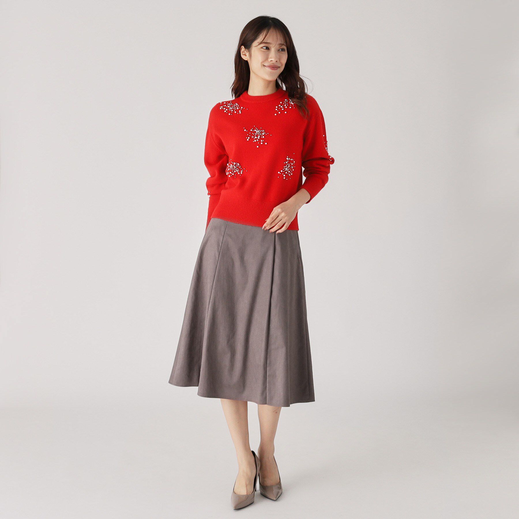 COUP DE CHANCE「【洗える／日本製】スェード調フレアースカート」|スカート|