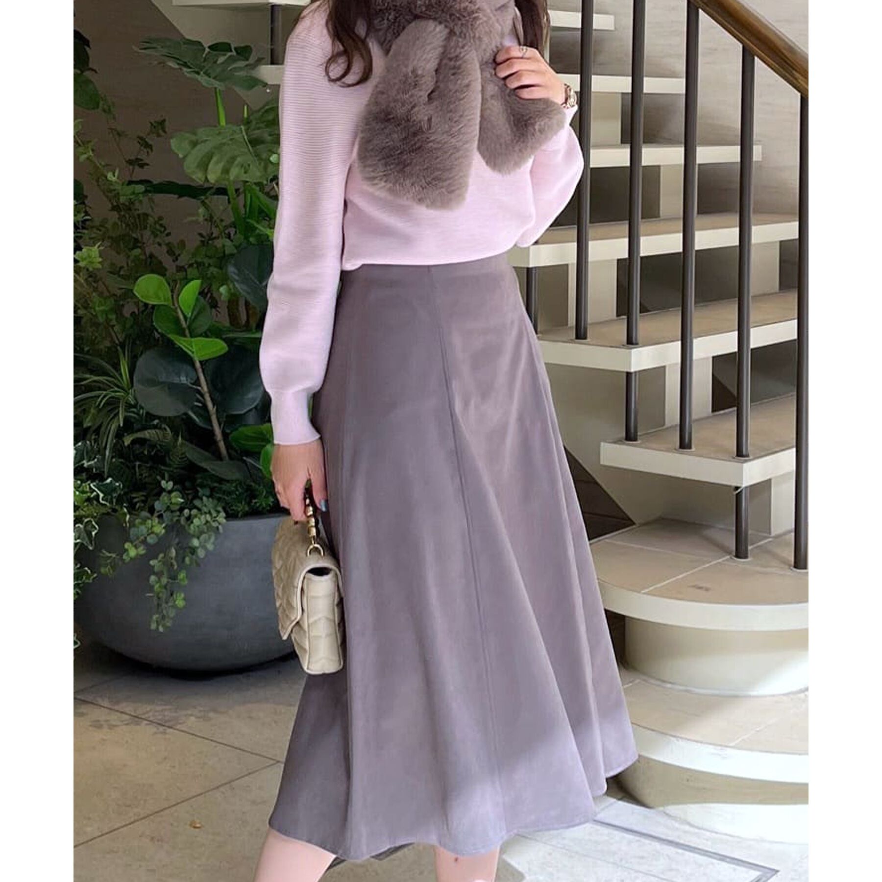 COUP DE CHANCE「【洗える／日本製】スェード調フレアースカート」|スカート|