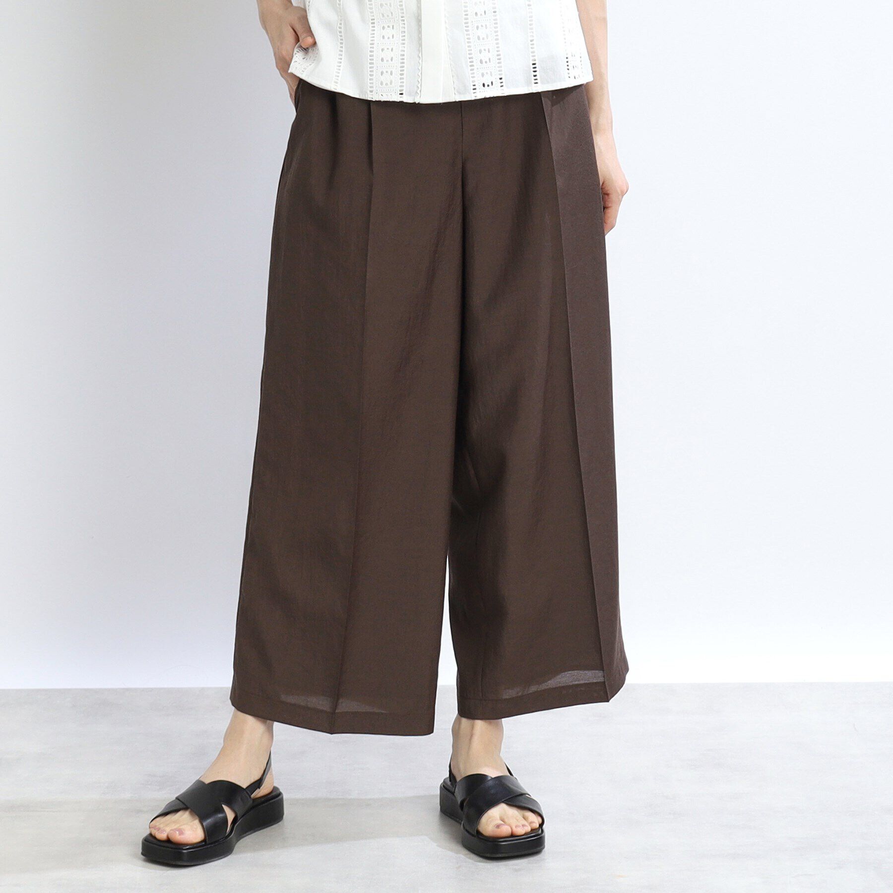 Reflect「【体型カバー／マシンウォッシュ可／ウエスト総ゴム】フルレングスイージーワイドパンツ」|その他|