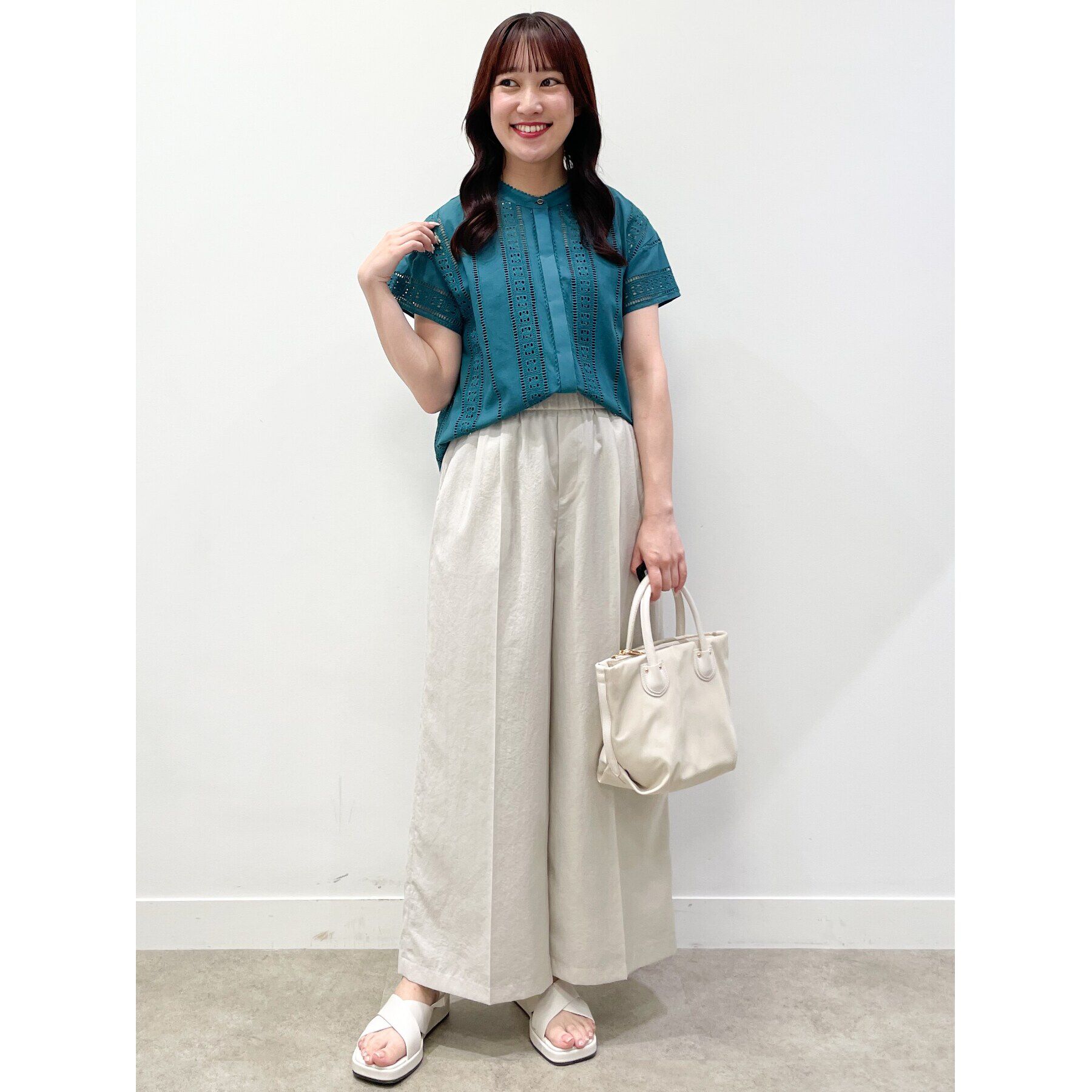 Reflect「【体型カバー／マシンウォッシュ可／ウエスト総ゴム】フルレングスイージーワイドパンツ」|その他|