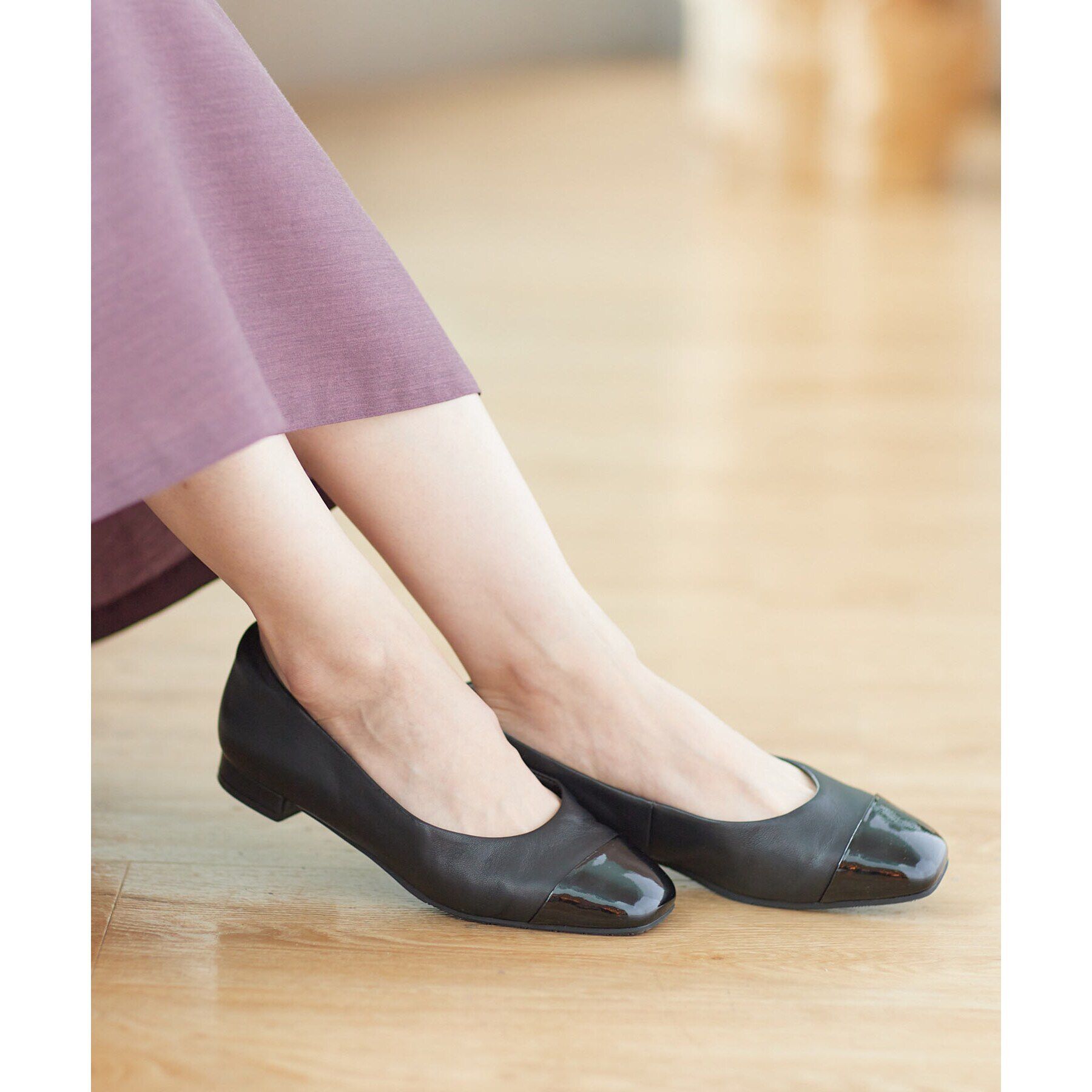 Reflect「【シリーズ累計89400足販売！至福の履き心地／通勤・お出かけに大活躍】2024秋冬 やみつきフラッ」|その他|ブラック(019)