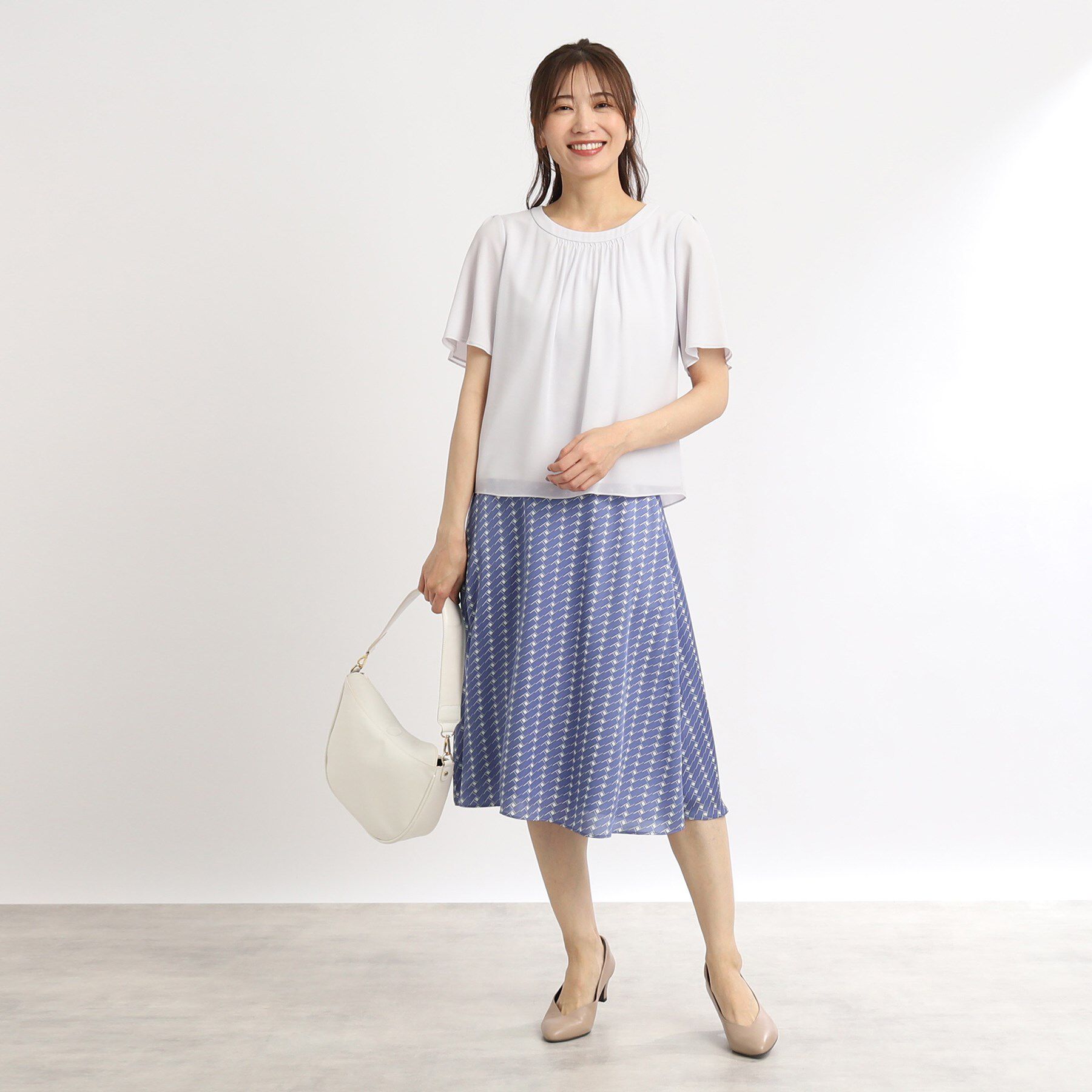 Reflect「【WEB限定カラーあり／マシンウォッシュ可／セットアップ可能】プリントフレアスカート」|スカート|