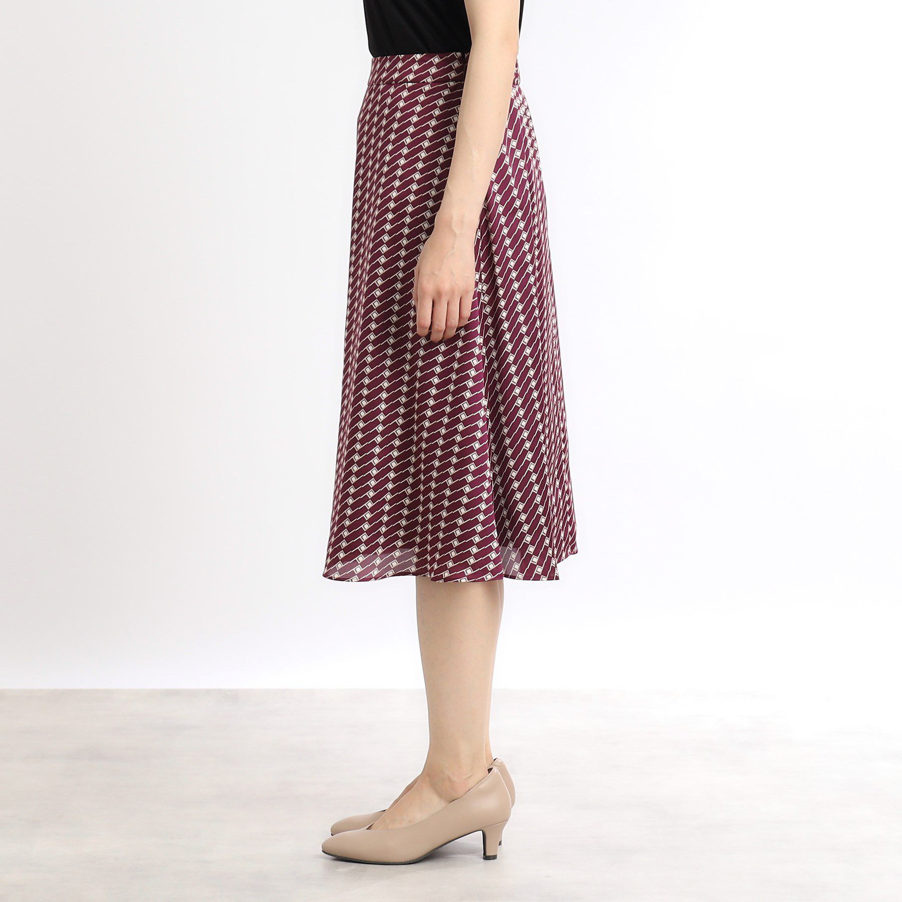 Reflect「【WEB限定カラーあり／マシンウォッシュ可／セットアップ可能】プリントフレアスカート」|スカート|