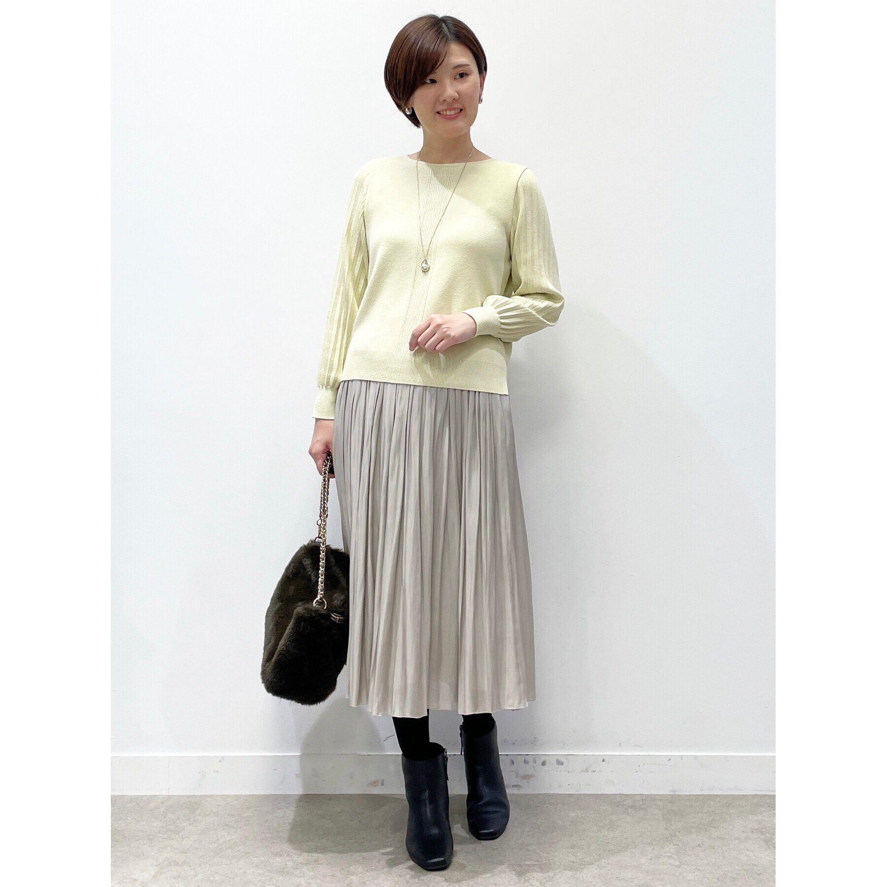 Reflect「【手洗い可】シャイニープリーツスカート」|スカート|