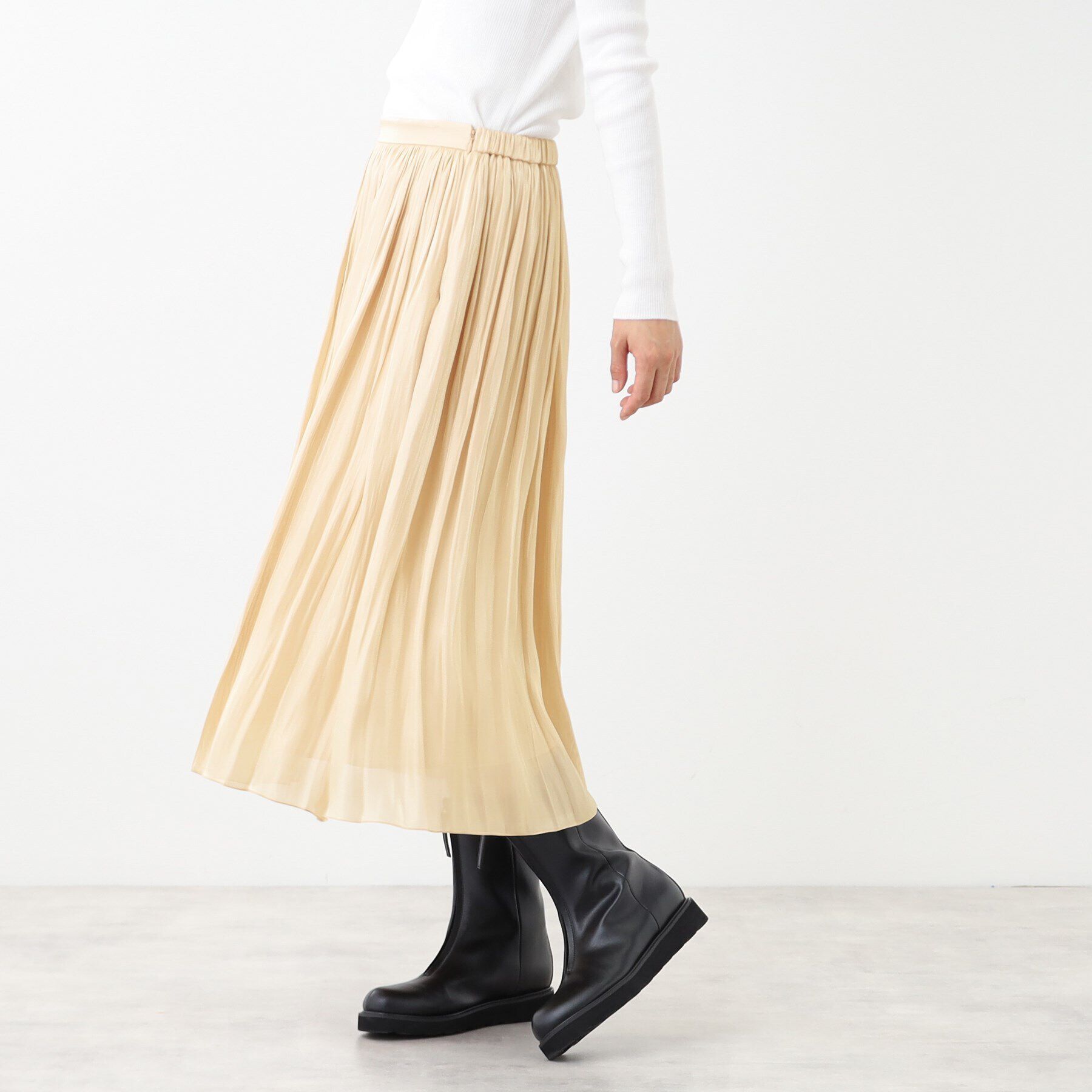 Reflect「【手洗い可】シャイニープリーツスカート」|スカート|