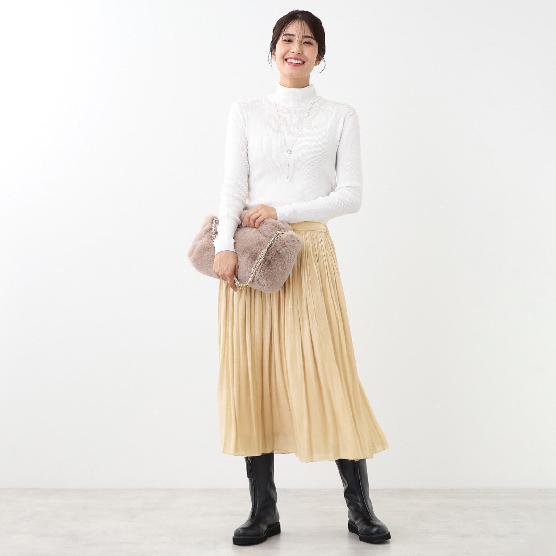 Reflect「【手洗い可】シャイニープリーツスカート」|スカート|