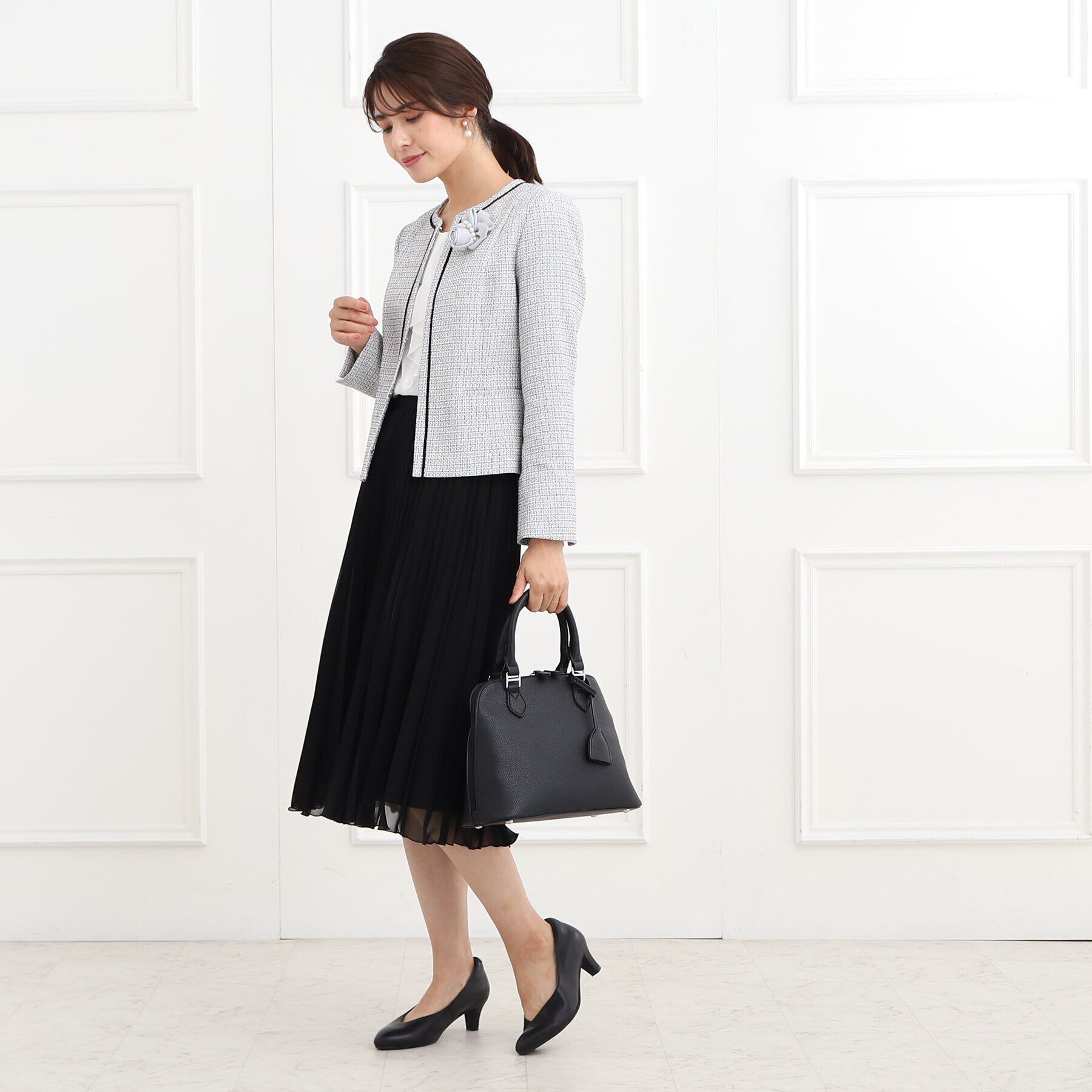 Reflect「【夏SALE／フォーマル/通勤にも使える】スクエアフォルムバッグ」|ハンドバッグ|