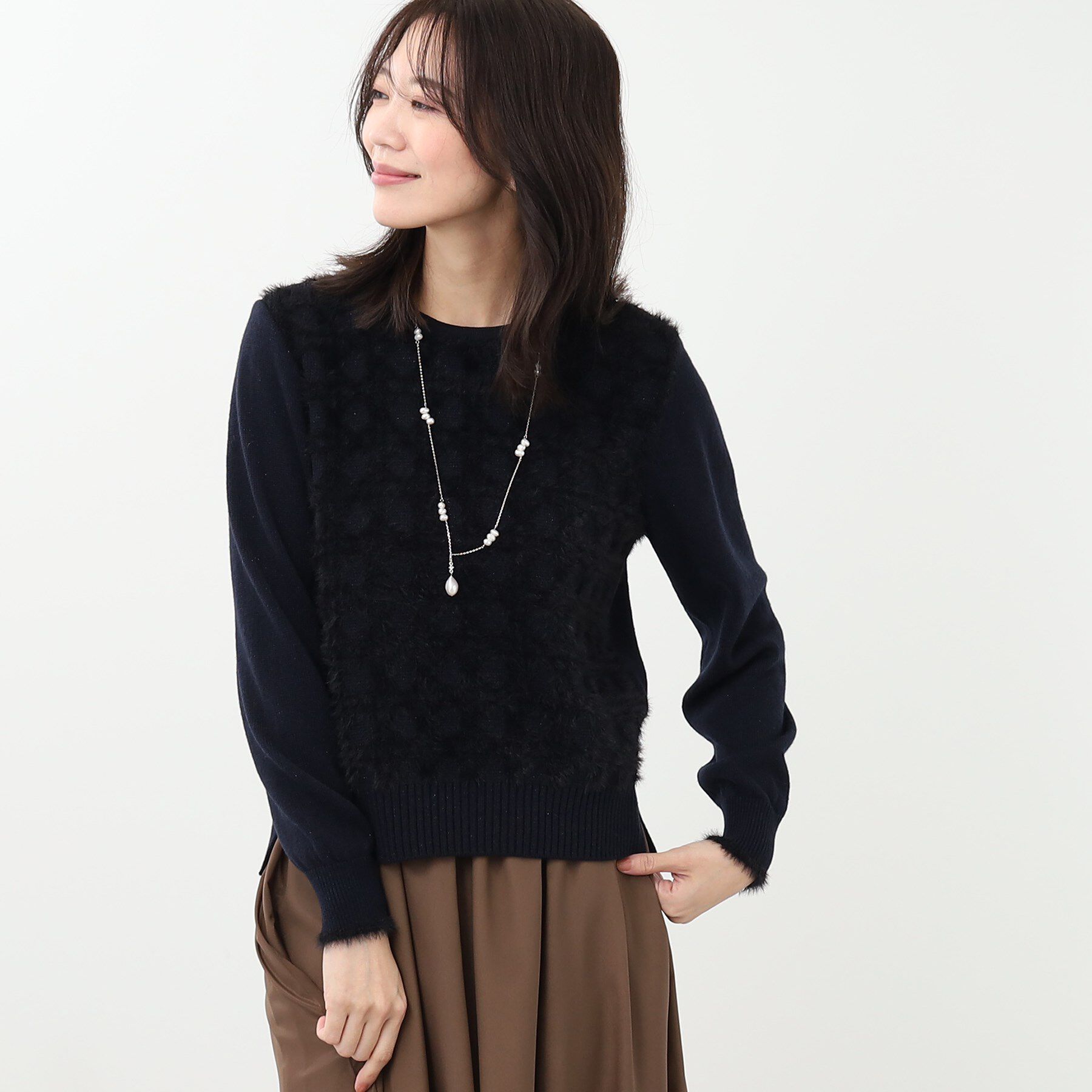 Reflect「【WEB限定カラーあり／手洗い可】フェザーヤーンニット」|ニット・セーター|