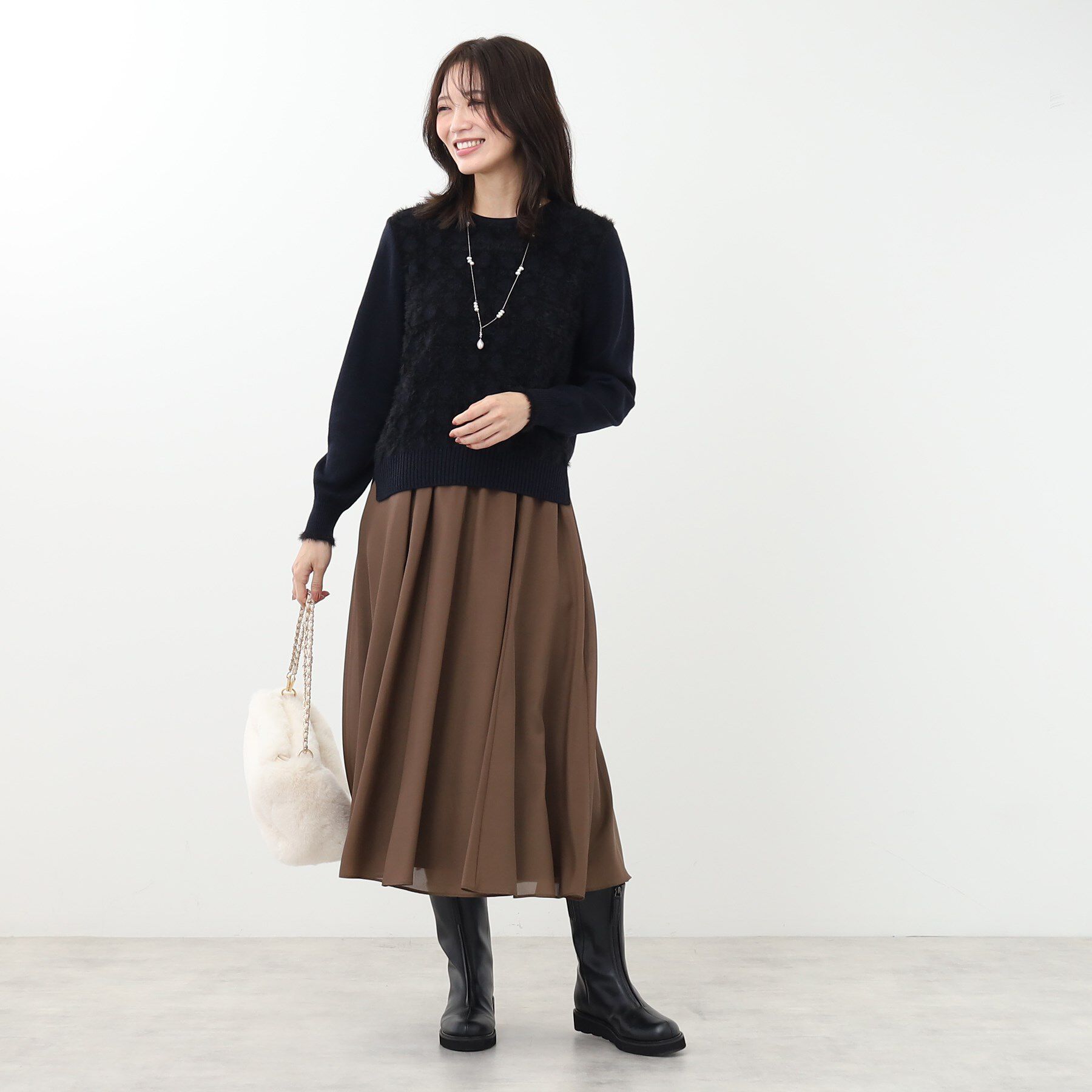 Reflect「【WEB限定カラーあり／手洗い可】フェザーヤーンニット」|ニット・セーター|