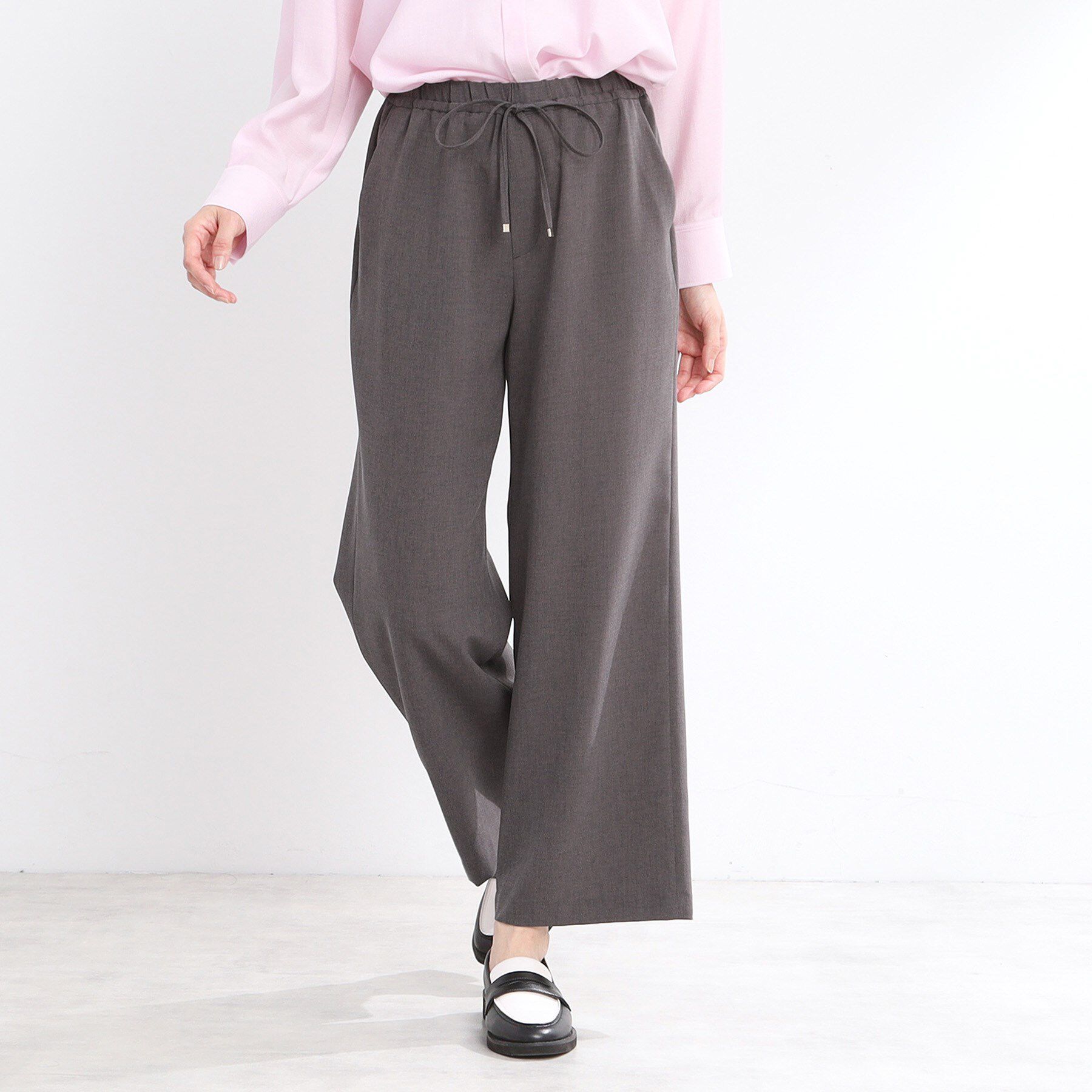 Reflect「【マシンウォッシュ可／ウエスト総ゴム】すっきり見えワイドシルエットパンツ」|その他|