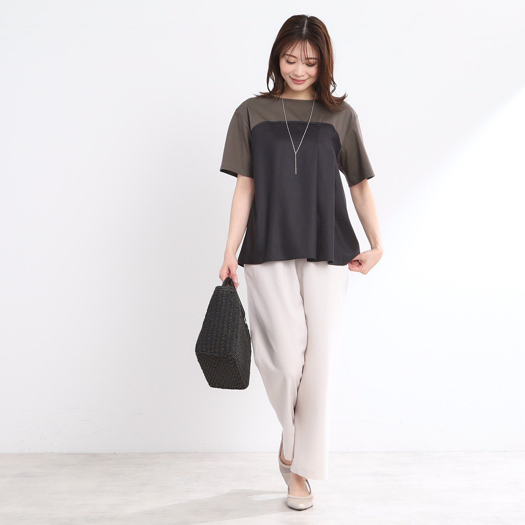 Reflect「【マシンウォッシュ可／ウエスト総ゴム】すっきり見えワイドシルエットパンツ」|その他|