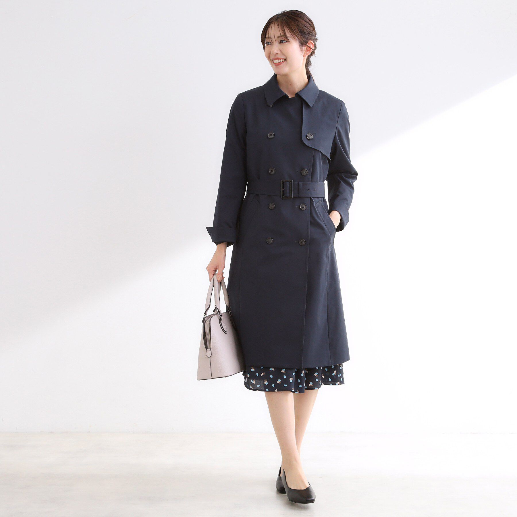 Reflect「【フォーマル／通勤にもおすすめ／ライナー取り外し可】中綿ライナー付トレンチコート」|トレンチコート|