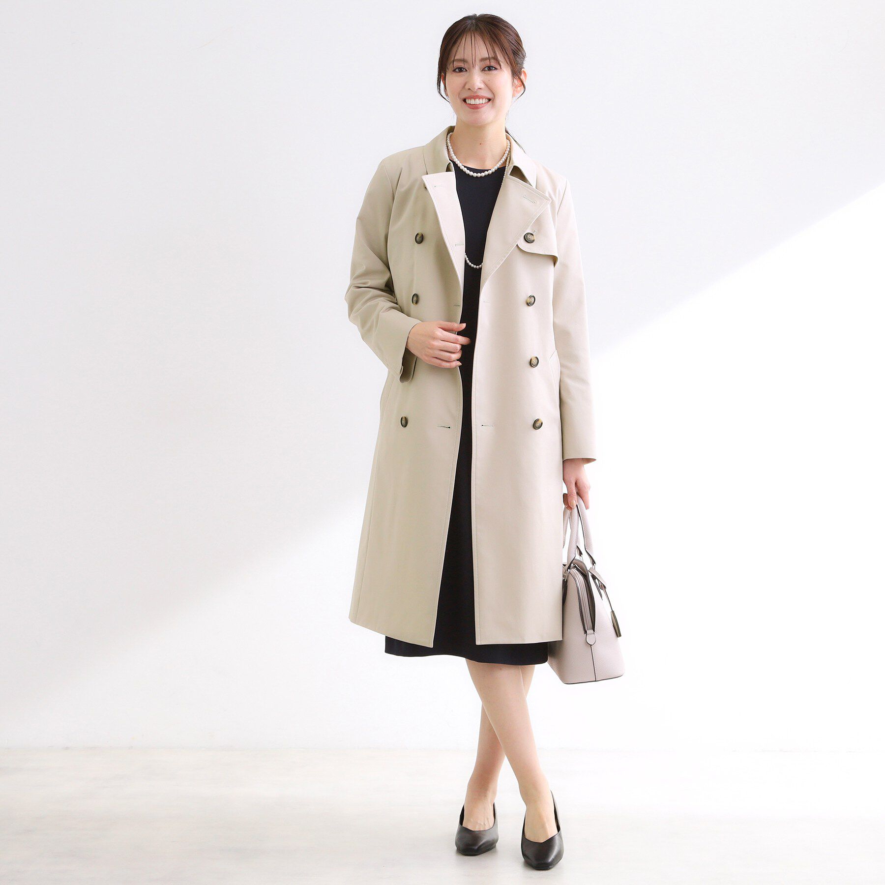 Reflect「【フォーマル／通勤にもおすすめ／ライナー取り外し可】中綿ライナー付トレンチコート」|トレンチコート|